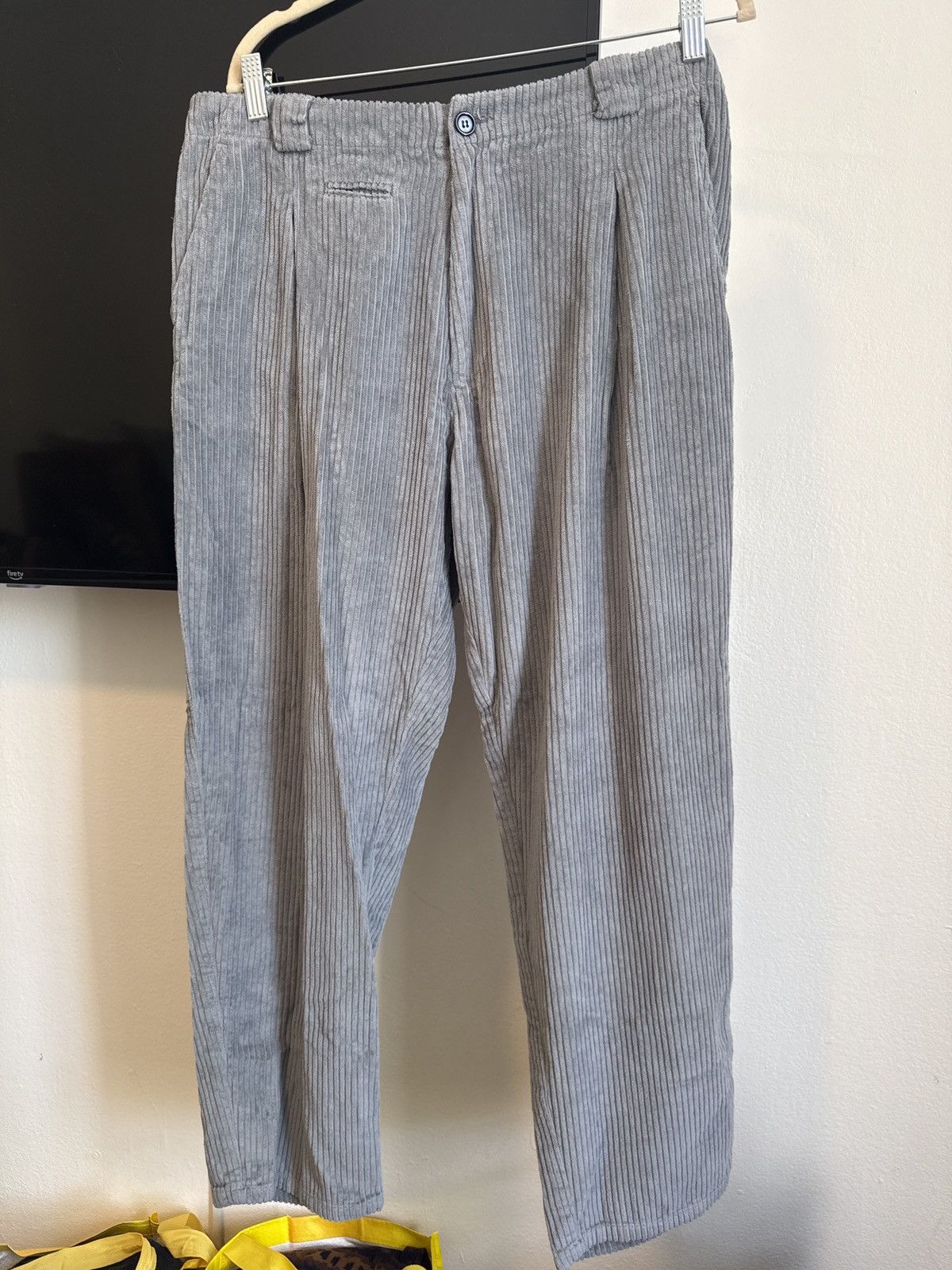 Gimaguas Gray Ribbed Gimaguas Pants Size US 34 / EU 50 - 1 Thumbnail