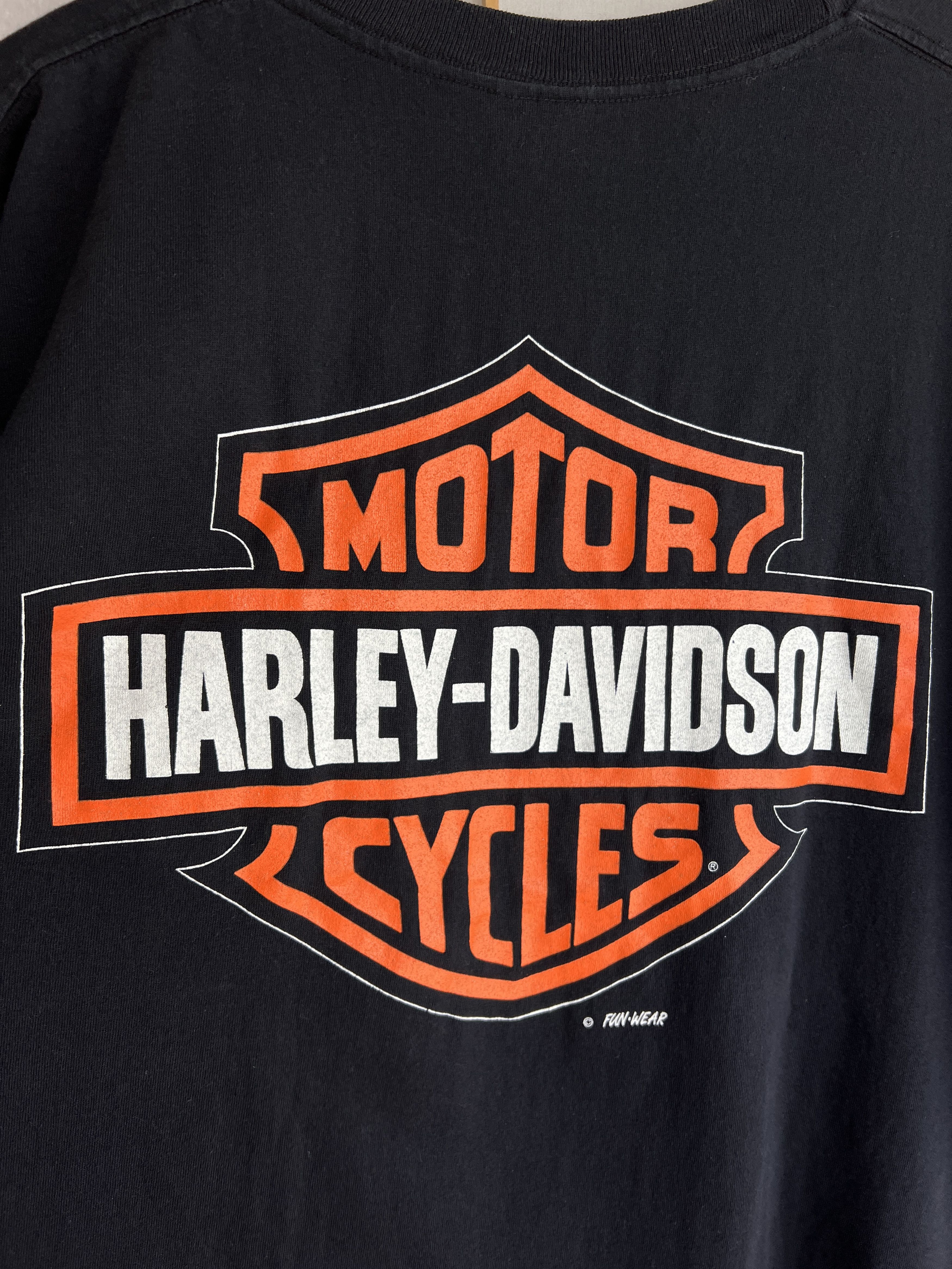 Harley Davidson Rare! HD 1990s USA Fun wear eagle t shirt single stitch tee Size US XL / EU 56 / 4 - 6 Thumbnail