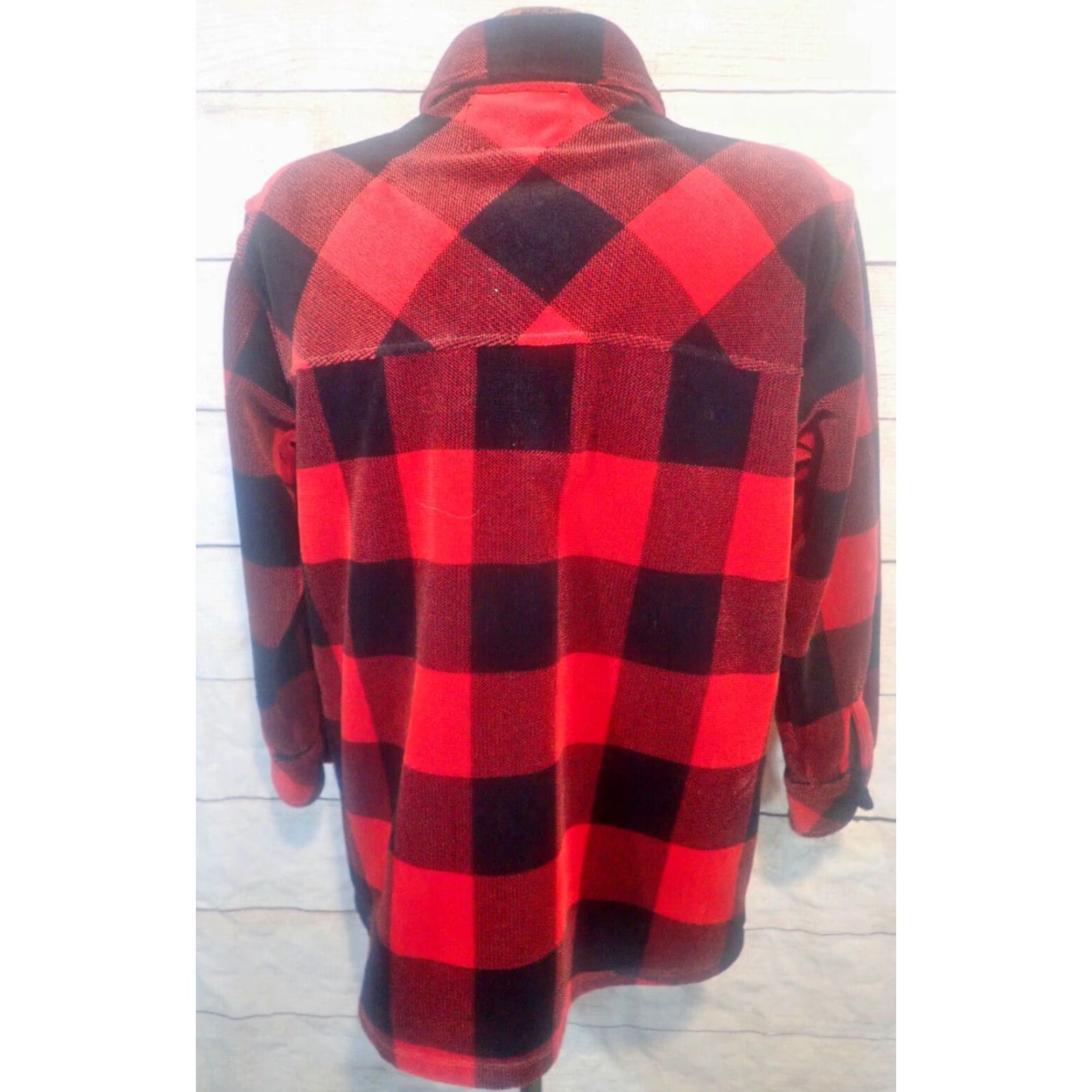 Ralph Lauren VINTAGE Ralph Lauren 1967 Buffalo Plaid Work Jacket Chore Men's Small Red Black USA Size US S / EU 44-46 / 1 - 2 Thumbnail