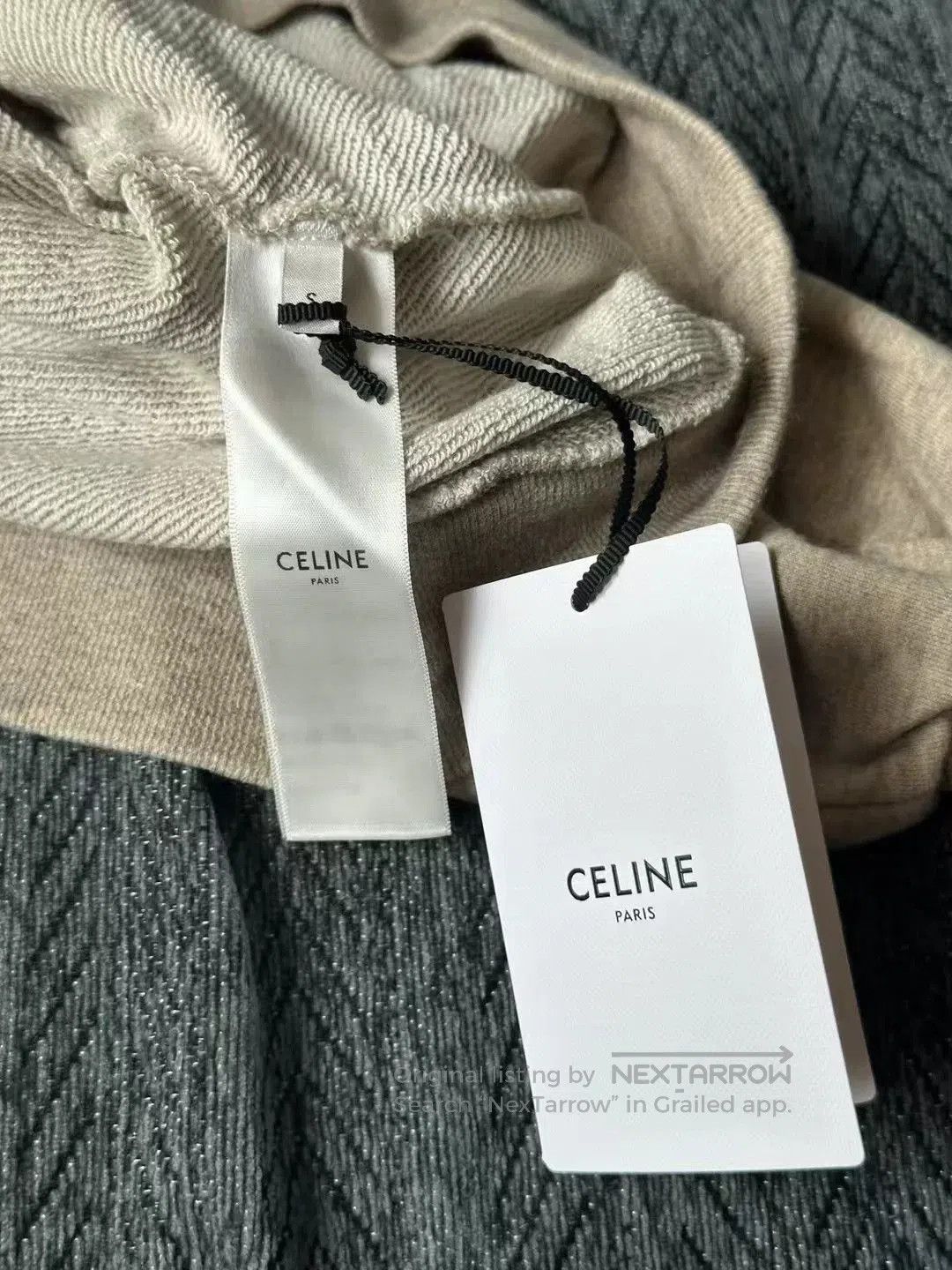 Celine celine beige hoodie with embossed logo. Size S / US 4 / IT 40 - 5 Thumbnail