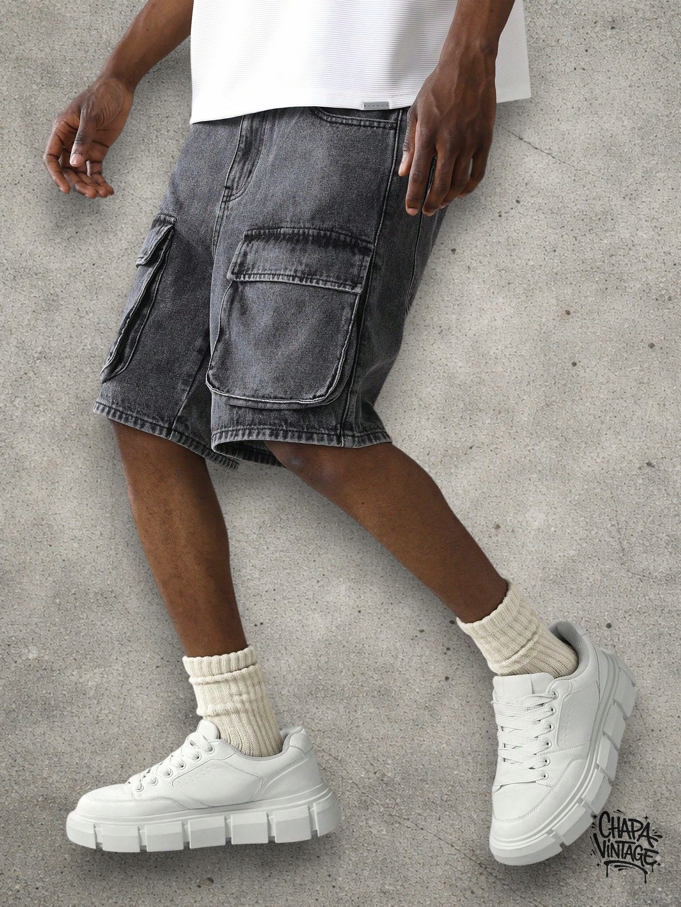 Vintage Cargo denim shorts Size US 32 / EU 48 - 1 Thumbnail