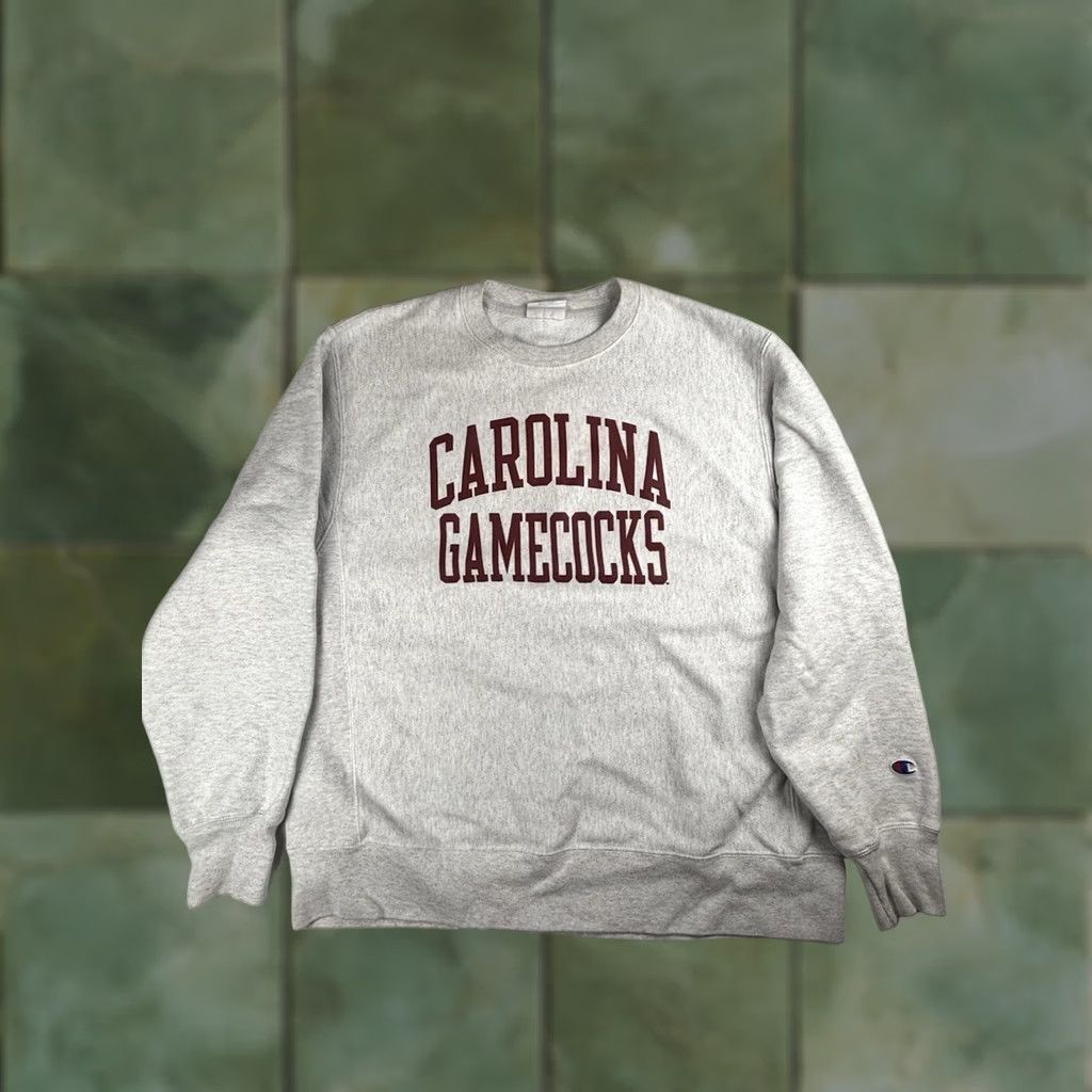 Champion Sweatshirt Men's L Gray Reverse Weave Crew Neck College Football 90s, Men's