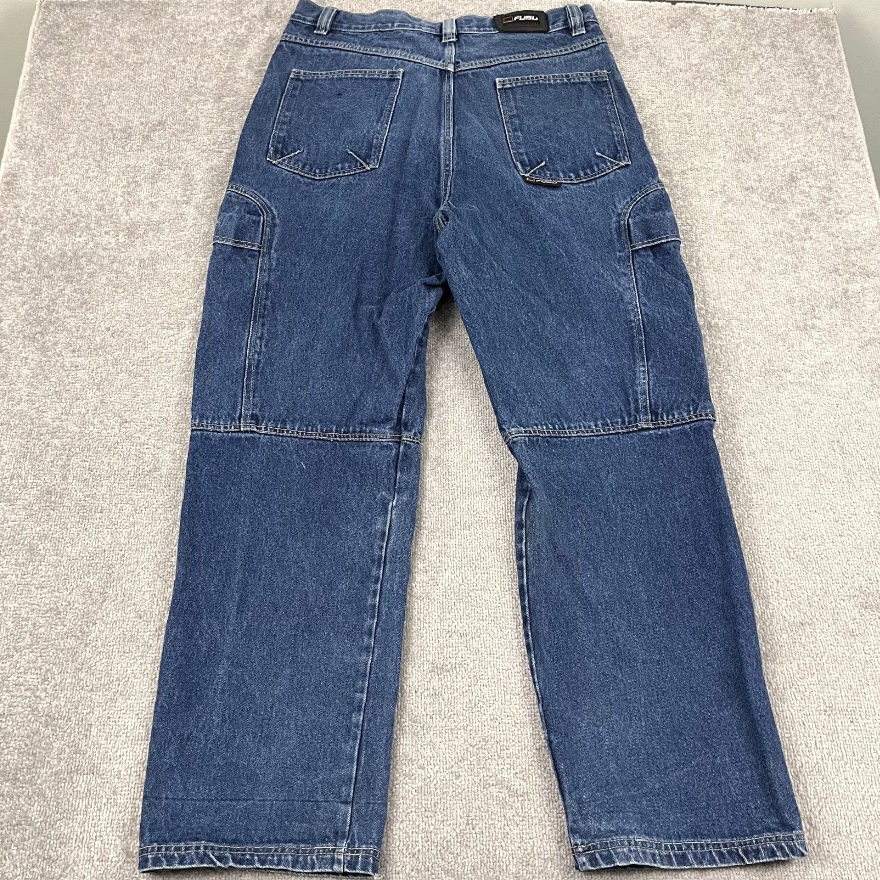 Fubu VINTAGE FUBU Jeans Mens 36 x 32 Straight Blue Denim Cargo Skater Hip Hop Y2K Mens Size US 36 / EU 52 - 4 Thumbnail