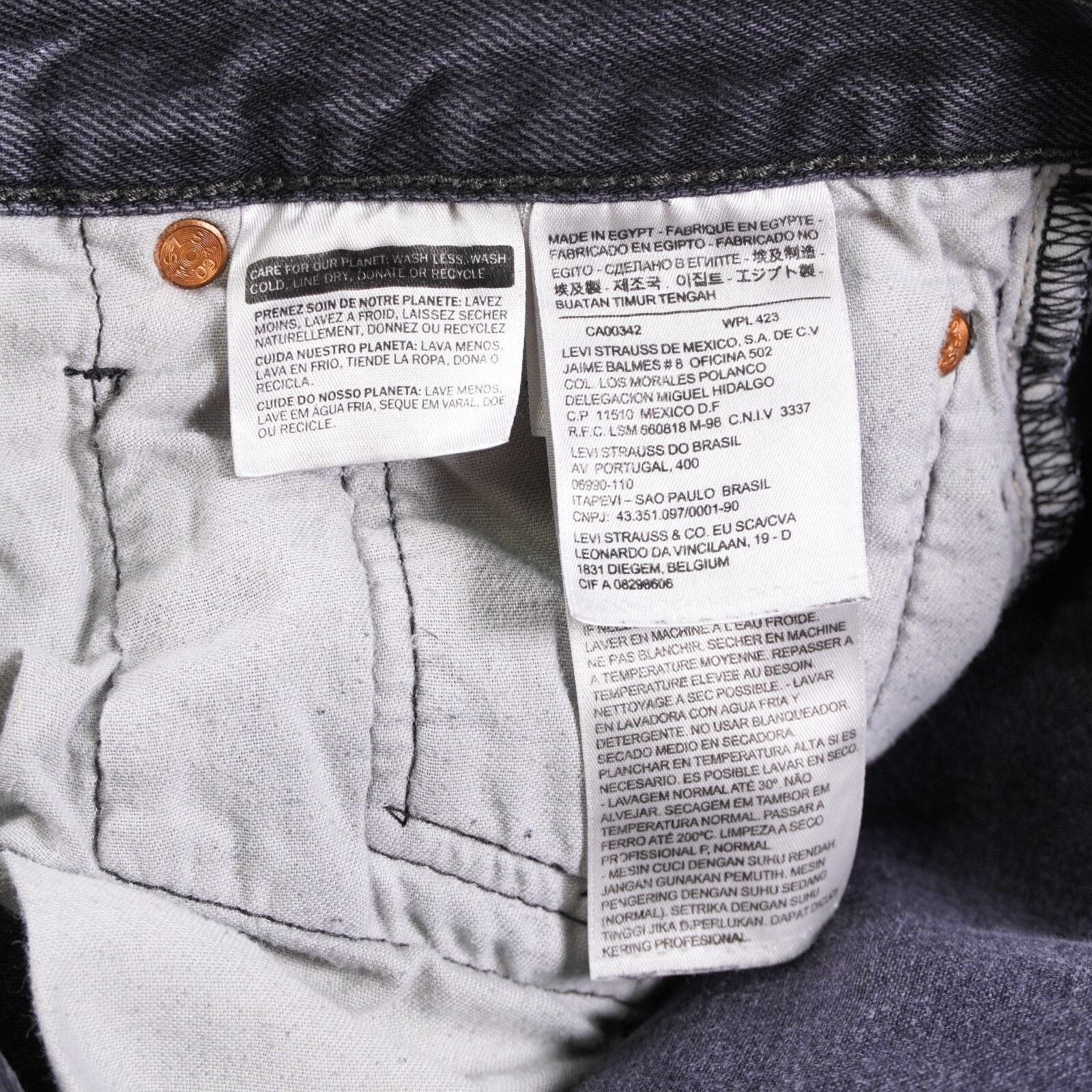 Levi's Levi Strauss 501 Denim Jeans Straight Wide Leg Pants 36x30 Size US 36 / EU 52 - 7 Thumbnail