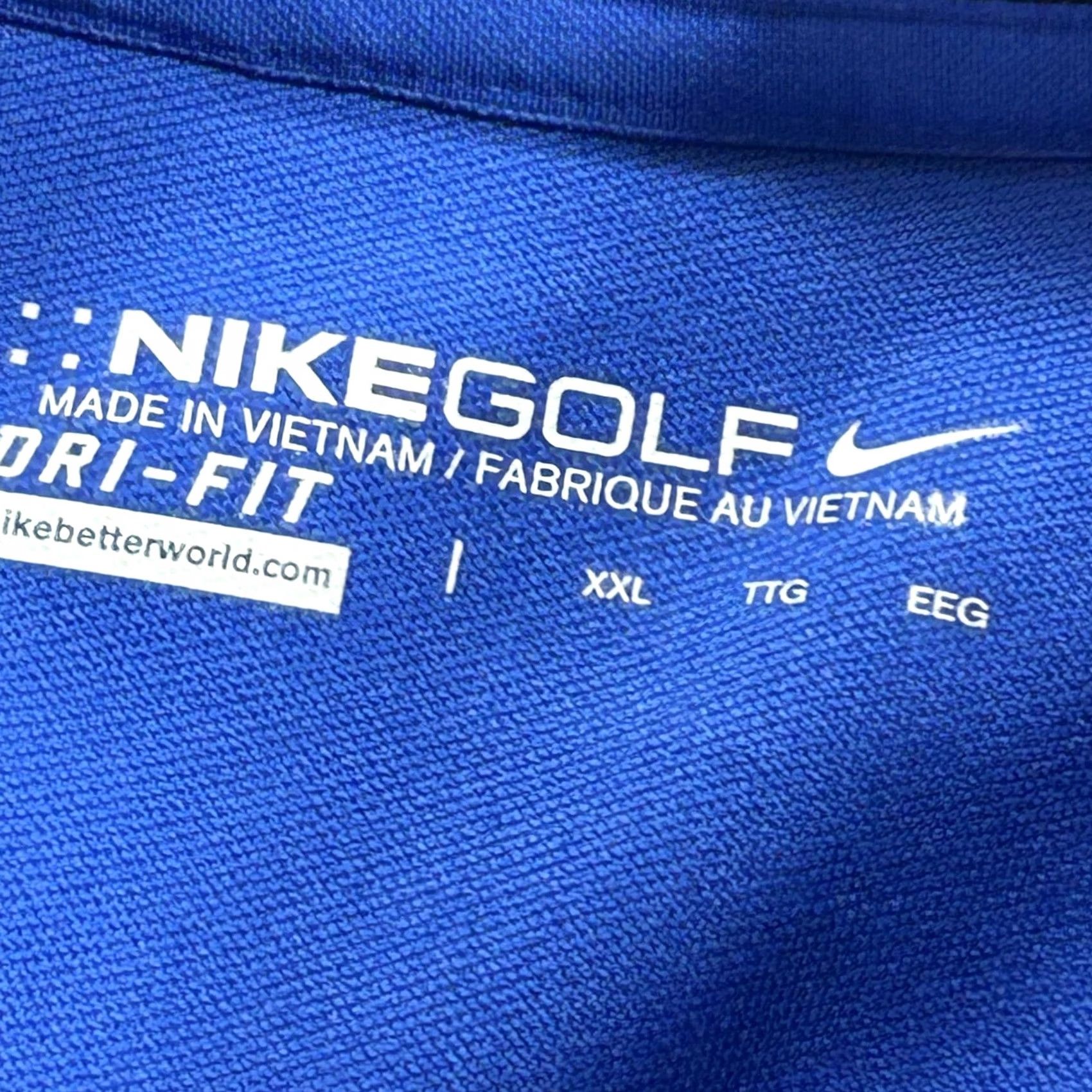 Nike Nike Dri-FIT Pullover Mens 2XL Blue Colorblock 1/4 Zip Long Sleeve Golf Top Size US XXL / EU 58 / 5 - 3 Thumbnail