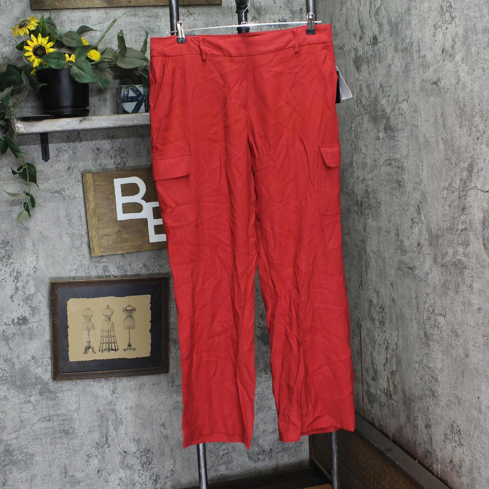 DKNY Nwt Dkny Solid Side Pocket Pants Ue4pa340 Sangria Red 14 Size 36" / US 14 / IT 50 - 1 Thumbnail
