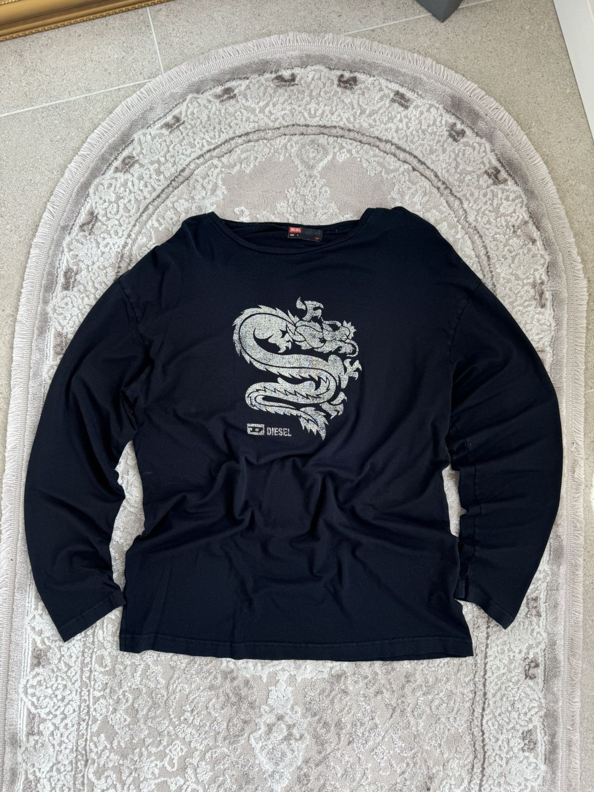 Diesel Vintage Diesel Japanese Dragon Longsleeve Size US L / EU 52-54 / 3 - 1 Thumbnail