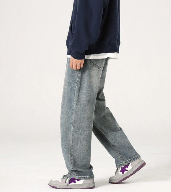 Japanese Brand Japanese style vintage washed distressed jeans for men Size US 32 / EU 48 - 4 Thumbnail