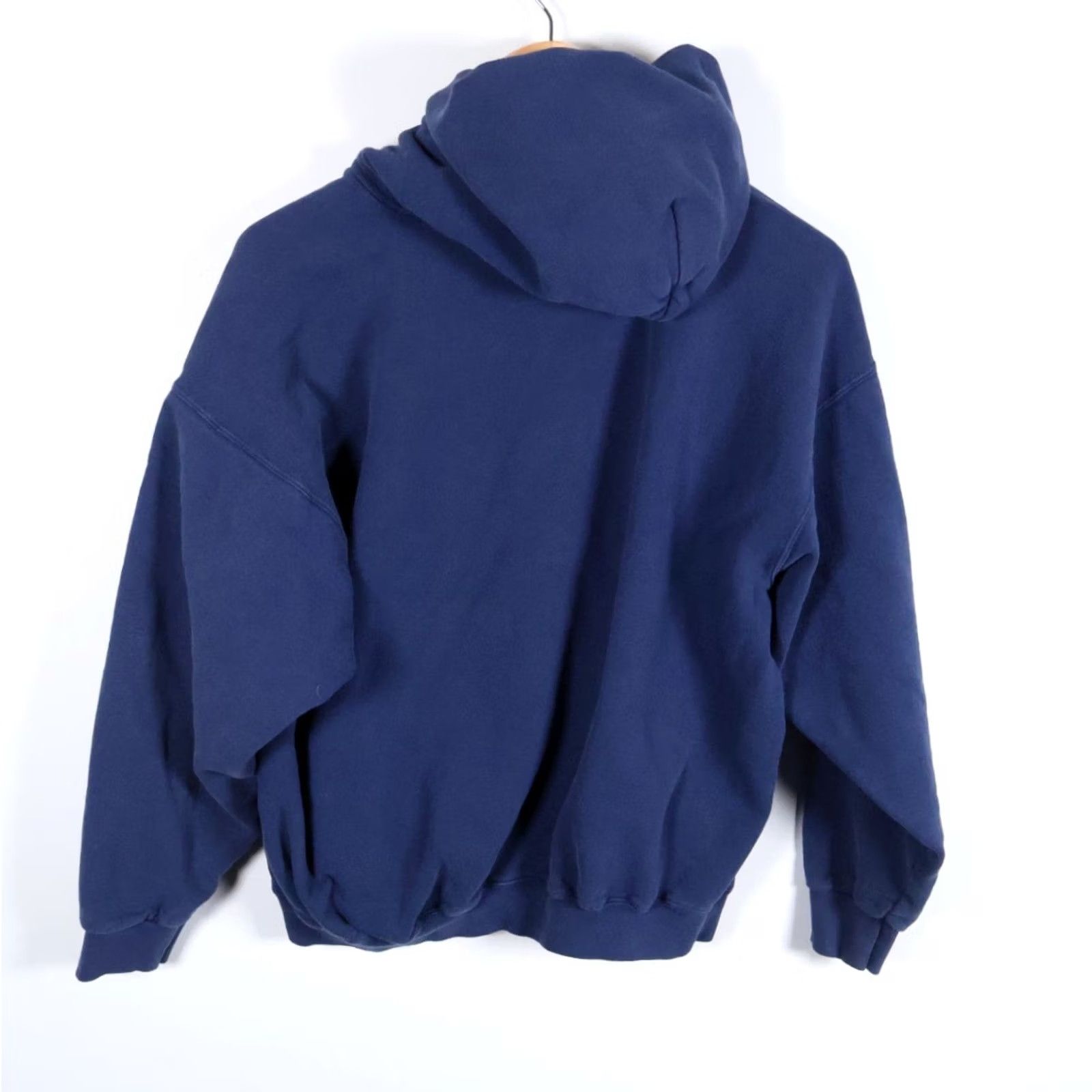 Nike VINTAGE Nike Center Swoosh Hoodie Mens Medium Dark Blue Sweatshirt USA Made VTG Size US M / EU 48-50 / 2 - 2 Thumbnail