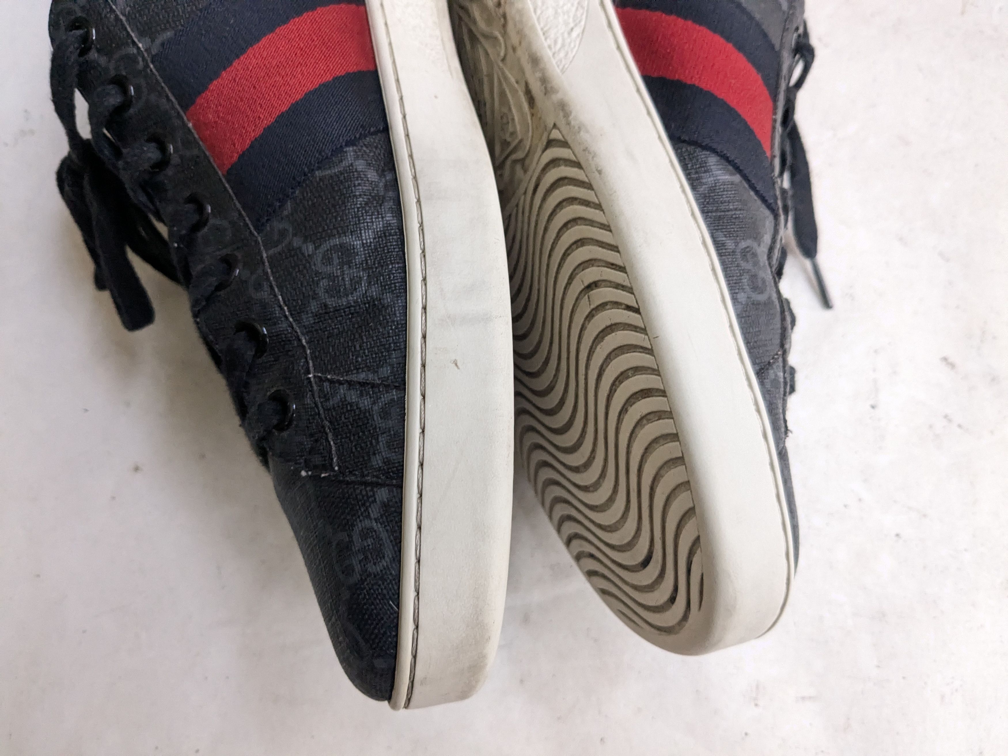 Gucci Gucci Ace Sneakers Monogram 10.5 Canvas GG Low Top Leather Size US 10.5 / EU 43-44 - 8 Thumbnail