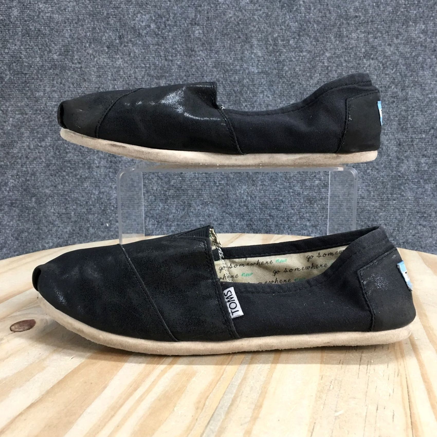 Toms TOMS Alpargata Slip On Women’s 9 Black Casual Low Top Round Toe Shoes Size M / US 6-8 / IT 42-44 - 2 Thumbnail