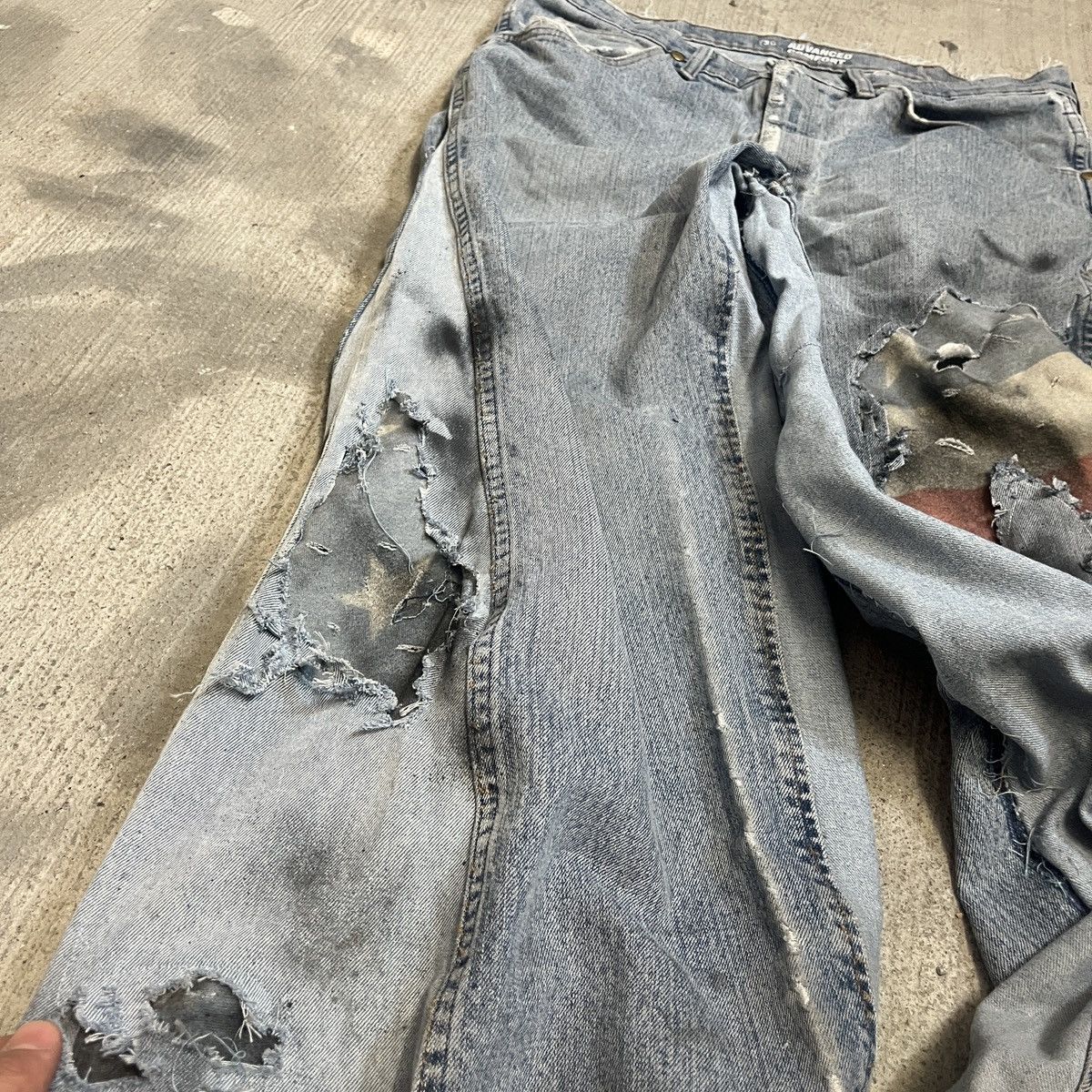 Other Stone Studios Flared American Flag Burned Jeans Size US 36 / EU 52 - 5 Thumbnail