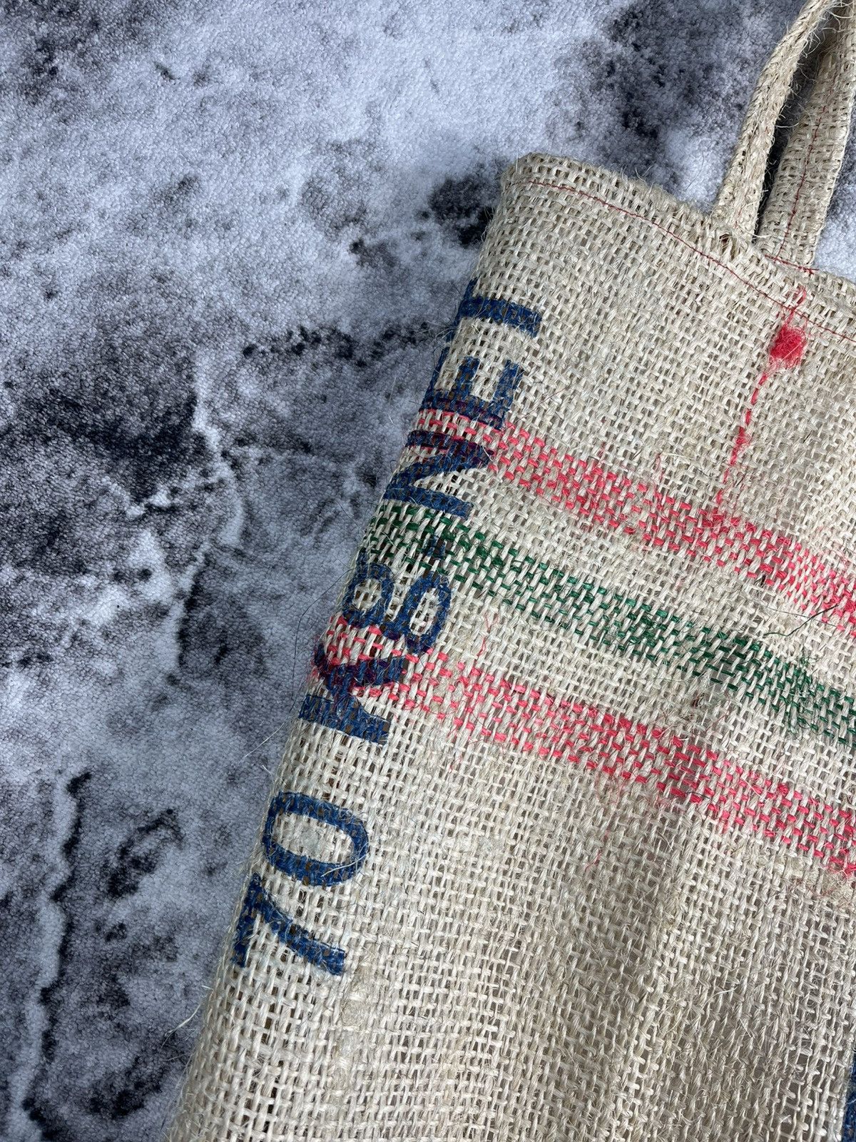 Other Recycled Coffee Sack Tote Bag Burlap Market Shopper Size ONE SIZE - 11 Thumbnail