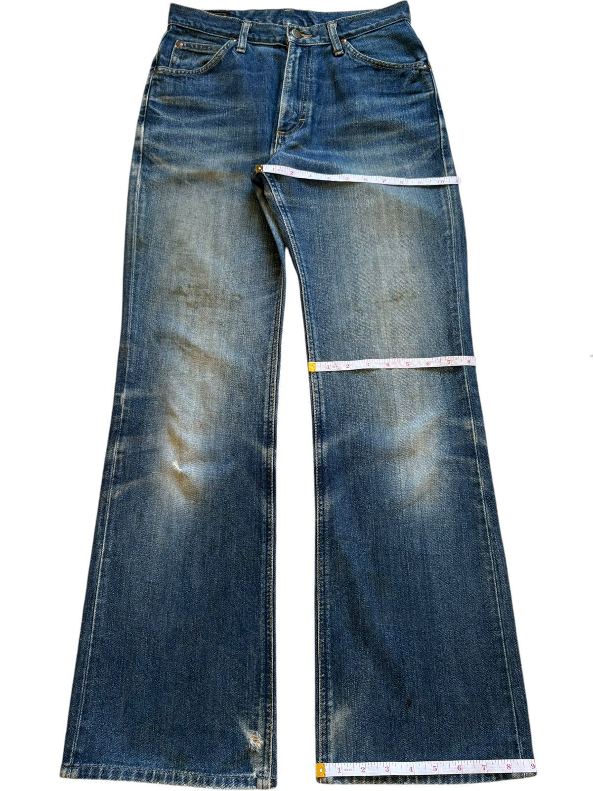 Japanese Brand × Lee Vintage Japanese Miss Lee Mud Wash Bootcut Jeans Size 29" - 15 Thumbnail
