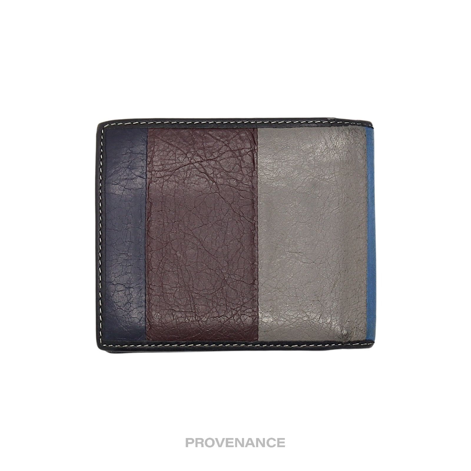 Balenciaga 🔴 Balenciaga Bazaar Bifold Wallet - Blue/Black Patchwork Size ONE SIZE - 3 Thumbnail