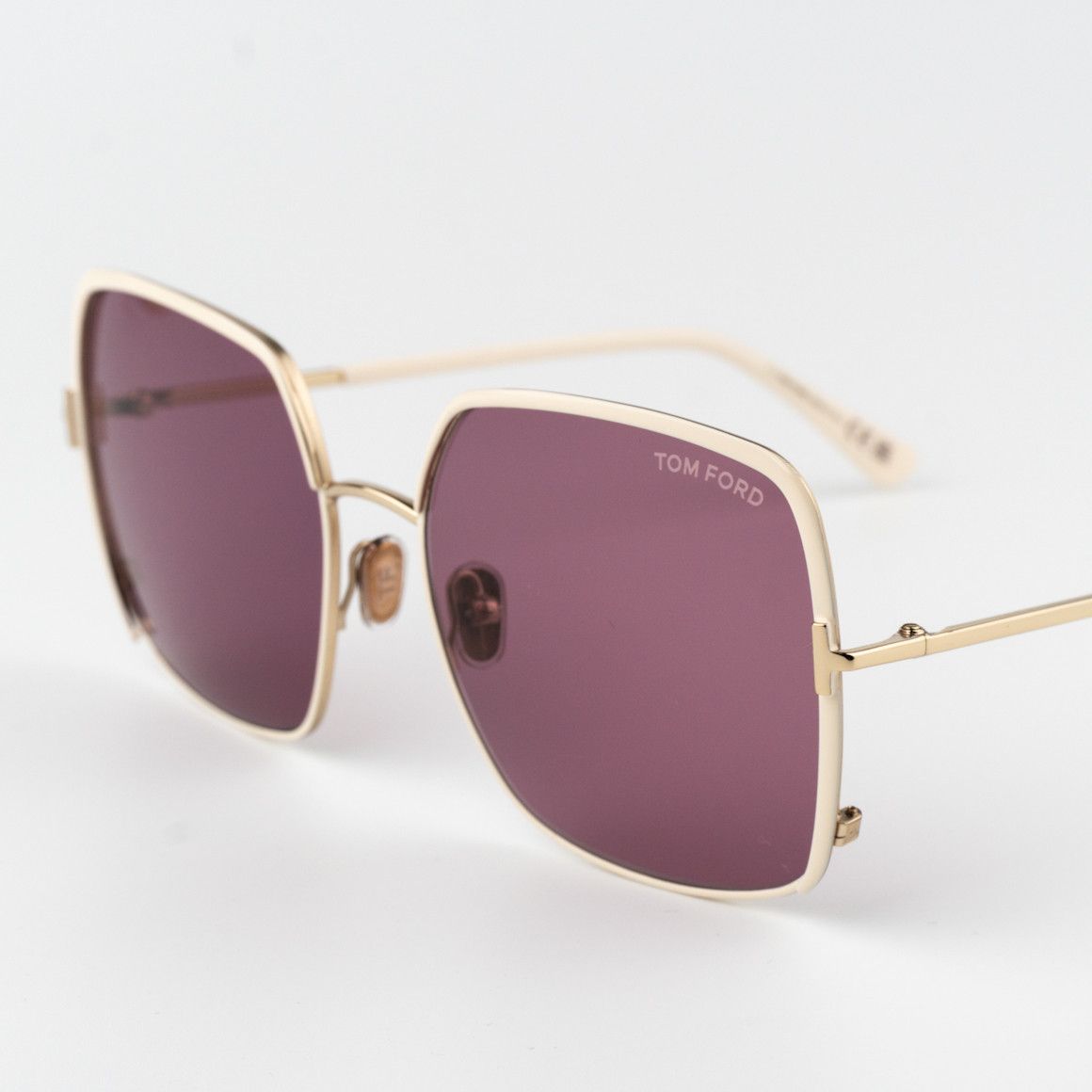 Tom Ford Tom Ford RAPHAELA Women Sunglasses Gold Violet FT1006 32Y Size ONE SIZE - 3 Thumbnail