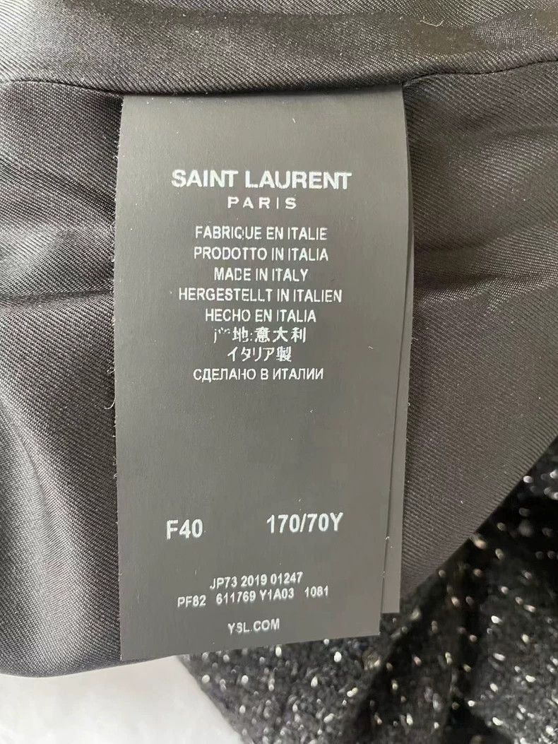 Saint Laurent Paris Saint Laurent Sequin Embellished Straight Pants-2507 Size US 40 / EU 56 - 4 Thumbnail