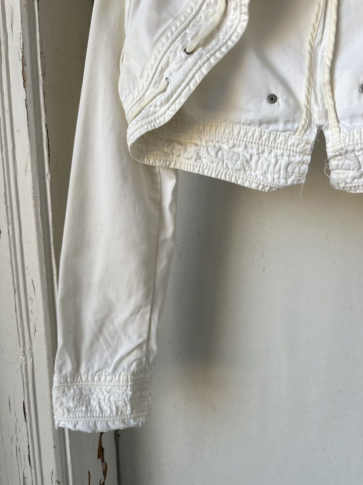 20471120 × Beauty Beast × Vintage Vintage White Cropped Jacket Size S / US 4 / IT 40 - 6 Thumbnail