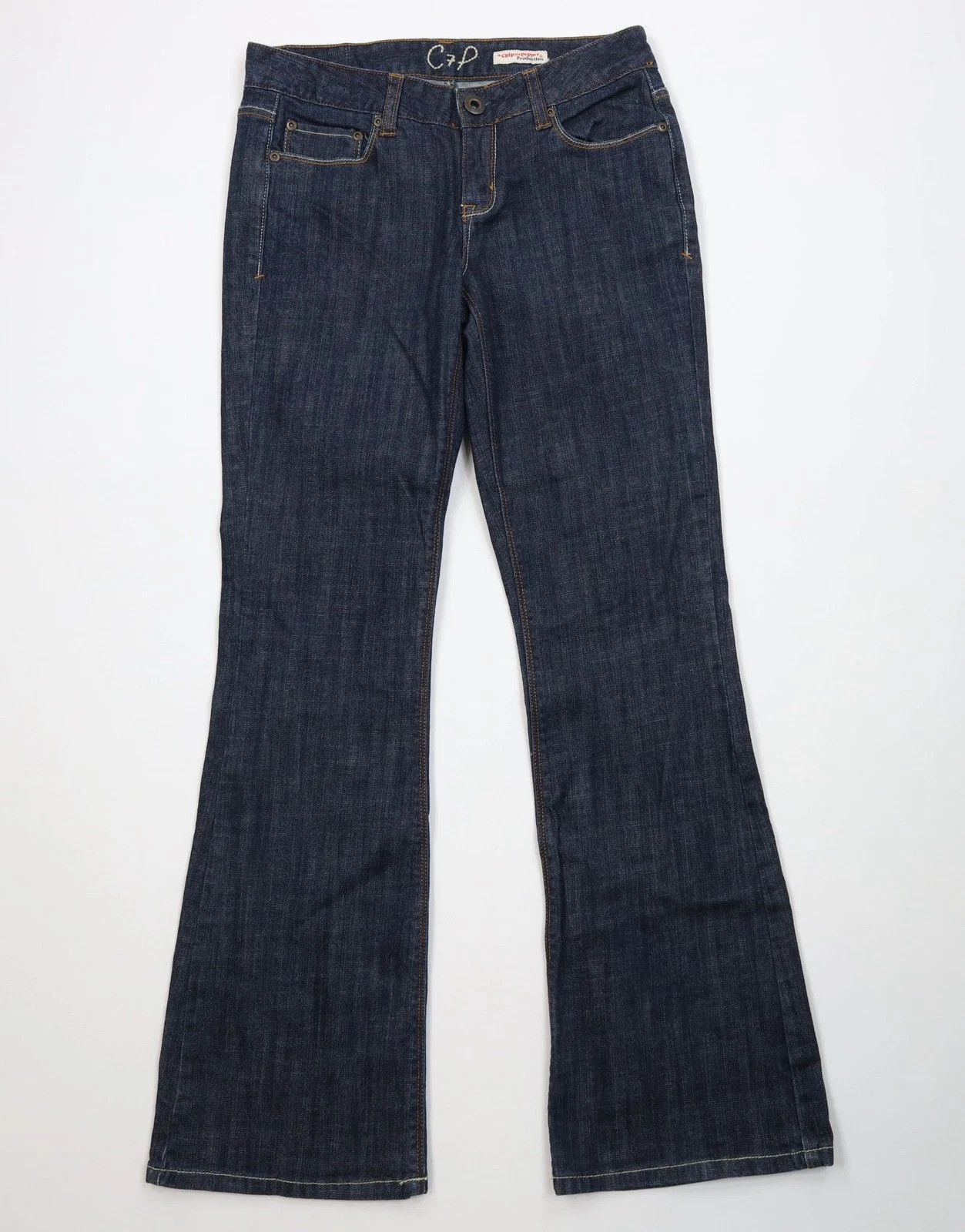 Vintage Vintage Y2K Streetwear Flared Wide Leg Denim Jeans Indigo Size 28" / US 6 / IT 42 - 1 Thumbnail