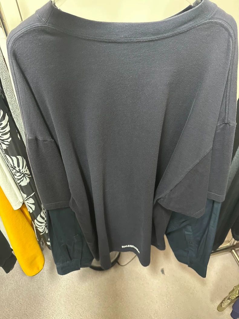 Balenciaga Balenciaga Fake Two-Piece Sweatshirt, Size S, Navy Blue Size US S / EU 44-46 / 1 - 2 Thumbnail