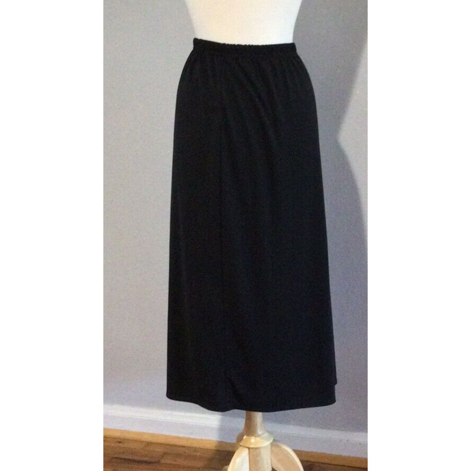 Other N Touch Elastic Waist Pleated A Line Black Skirt Sz 3X Size 38" / US 16 / IT 52 - 7 Thumbnail