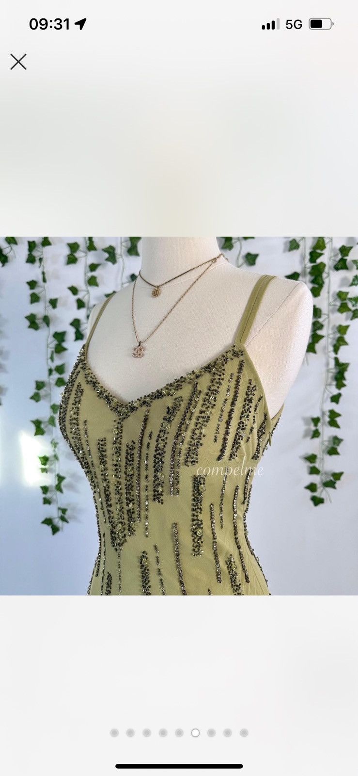 Designer Vintage Caché beaded Silk Dress Size S / US 4 / IT 40 - 6 Thumbnail