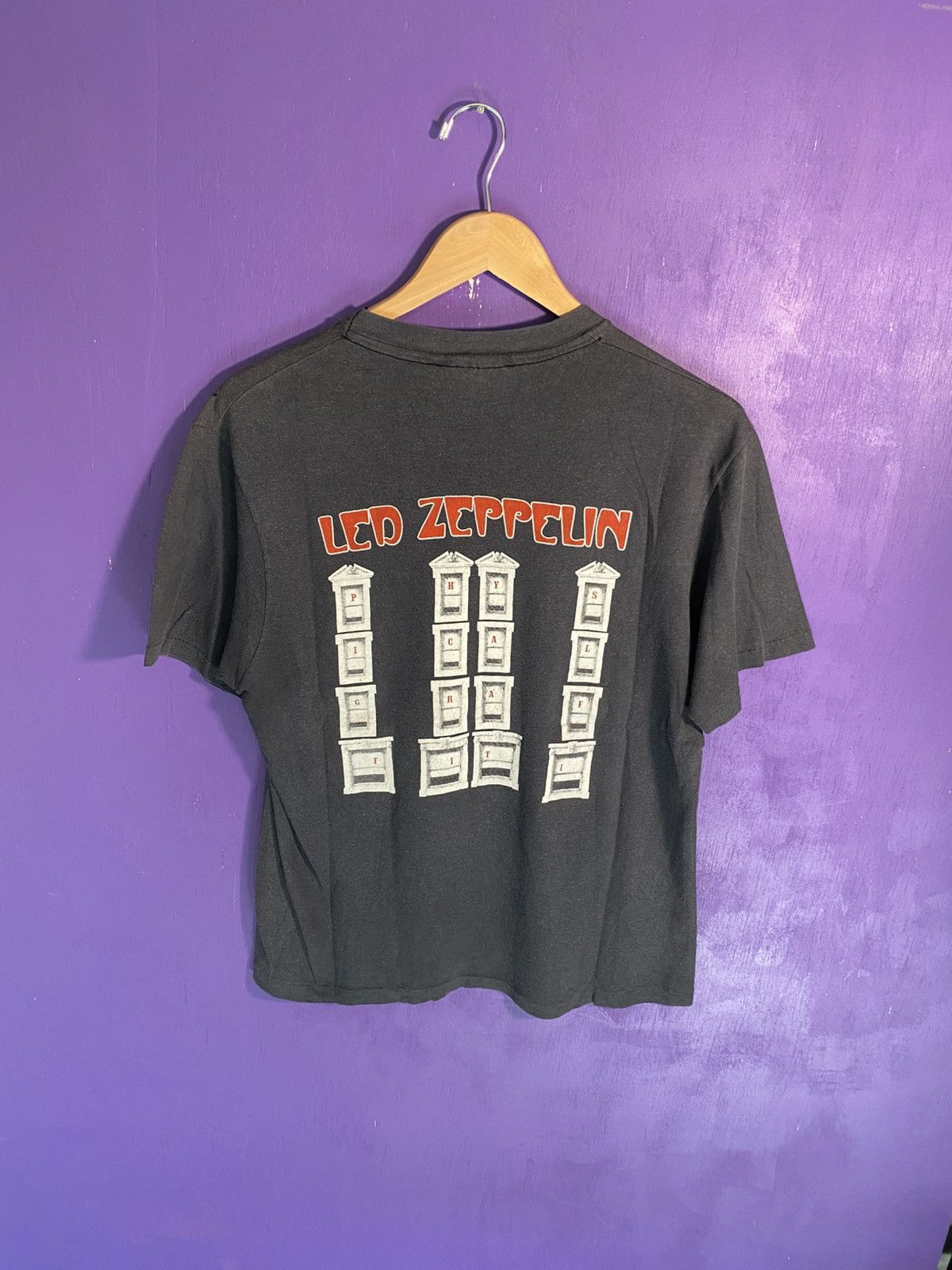 Band Tees Vintage 1986 Led Zeppelin physical Graphitti tour tee Size US M / EU 48-50 / 2 - 2 Thumbnail