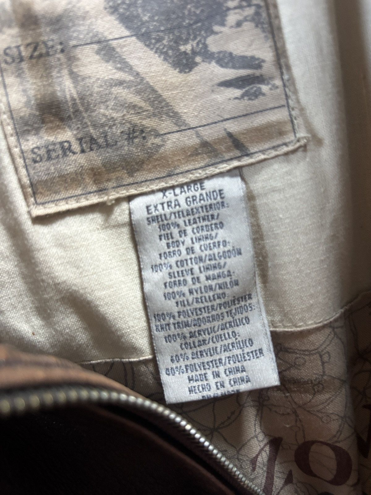 Arizona Jean Co. LEATHER JACKET BOMBER - XL VINTAGE LOOK/STYLE Size US XL / EU 56 / 4 - 7 Thumbnail