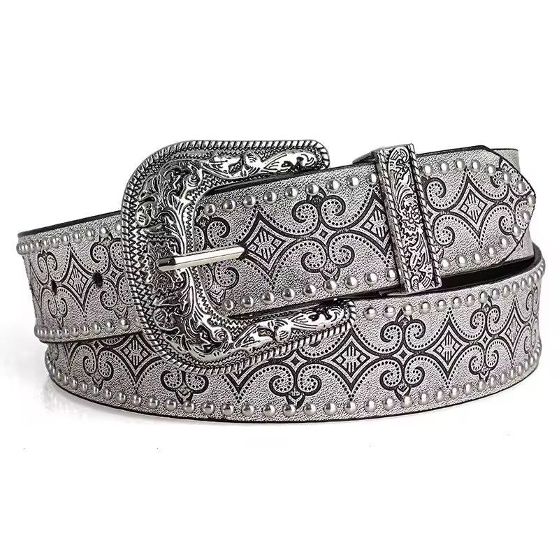 Japanese Brand Gothic Craved PU Leather Belt Size ONE SIZE - 2 Thumbnail