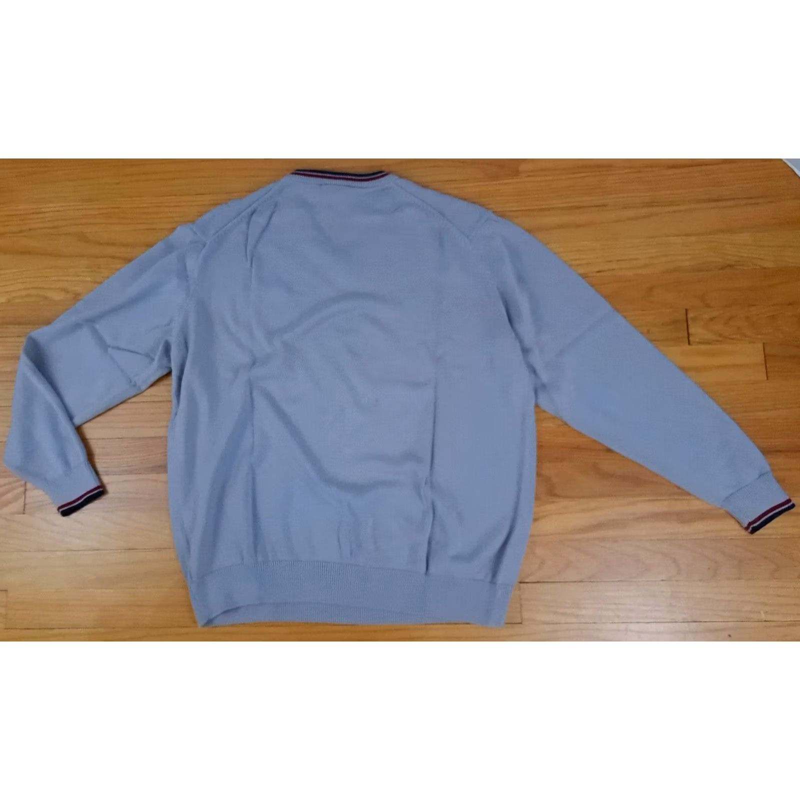 Lacoste Lacoste Sweater V-Neck Knit Long Sleeve 7XL Gray Pullover Mens All Seasons Tennis Pullover Knit Shirt V-Neck Lacoste Sweater 7XL Gray with trim Size US XXL / EU 58 / 5 - 5 Thumbnail