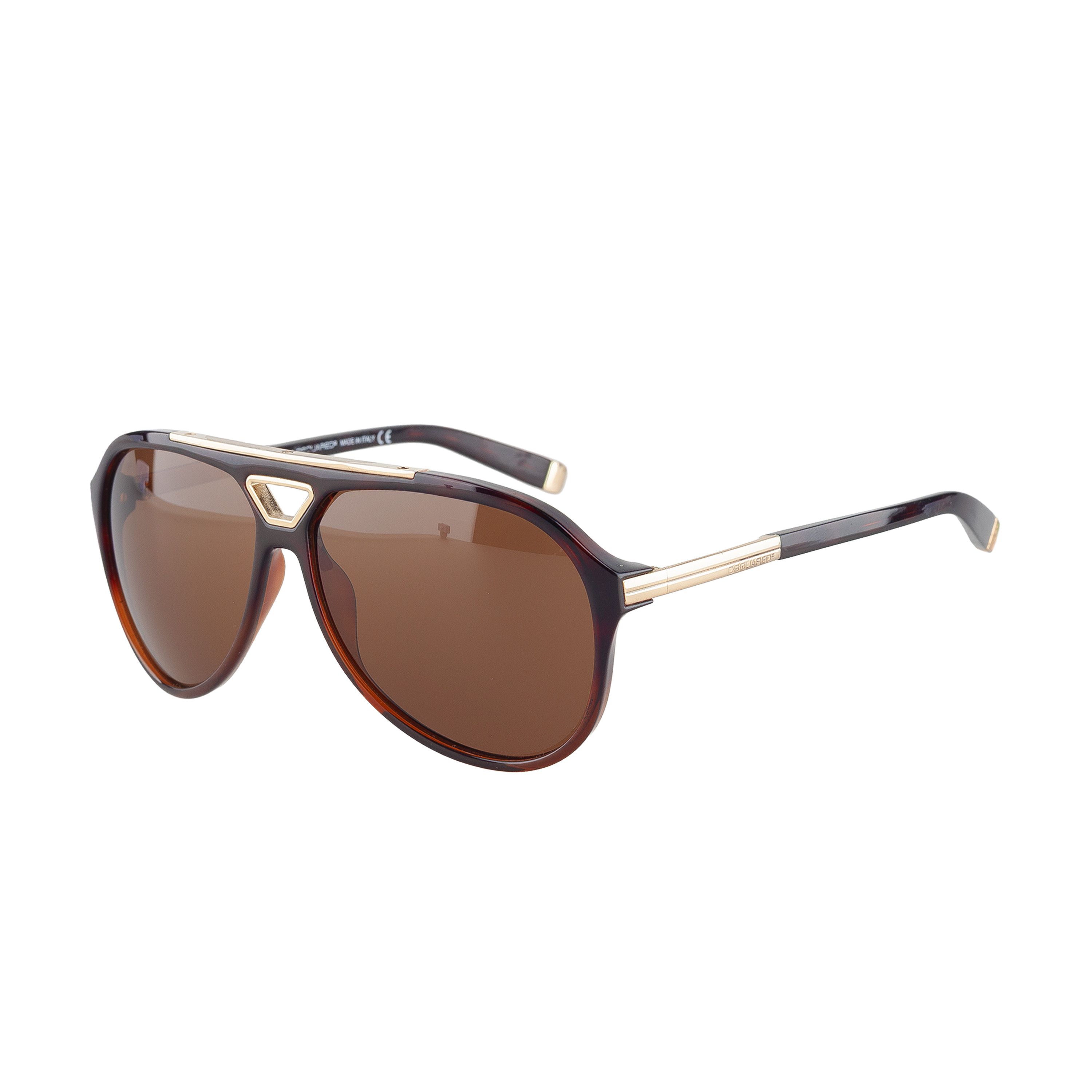 Dsquared2 DSQUARED2 DQ0076 56F Aviator Brown Sunglasses Size ONE SIZE - 4 Thumbnail