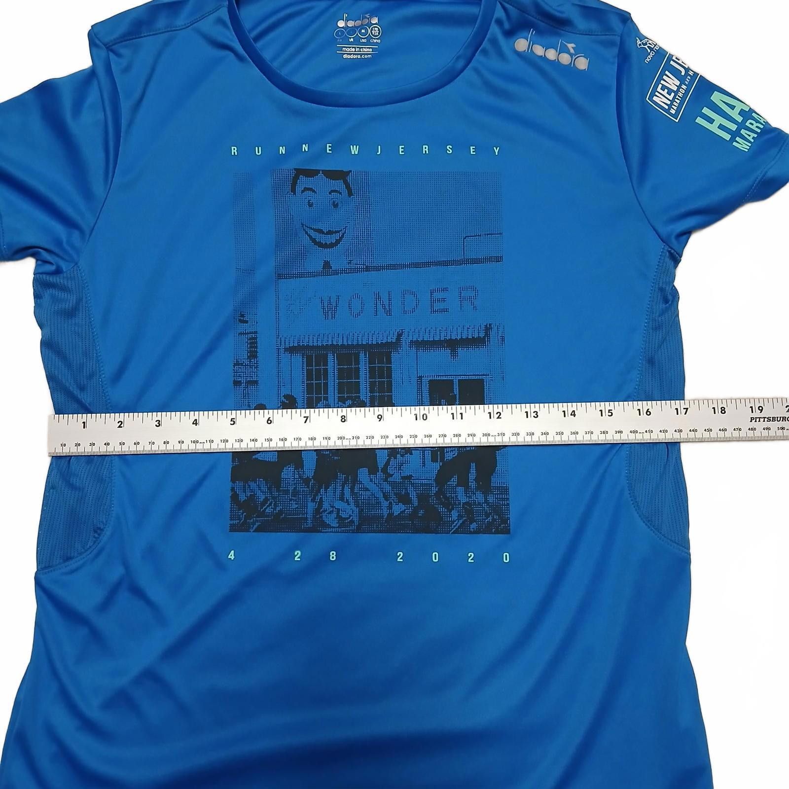 Diadora Diadora NJ Marathon Performance Tee M Blue Size ONE SIZE - 2 Thumbnail