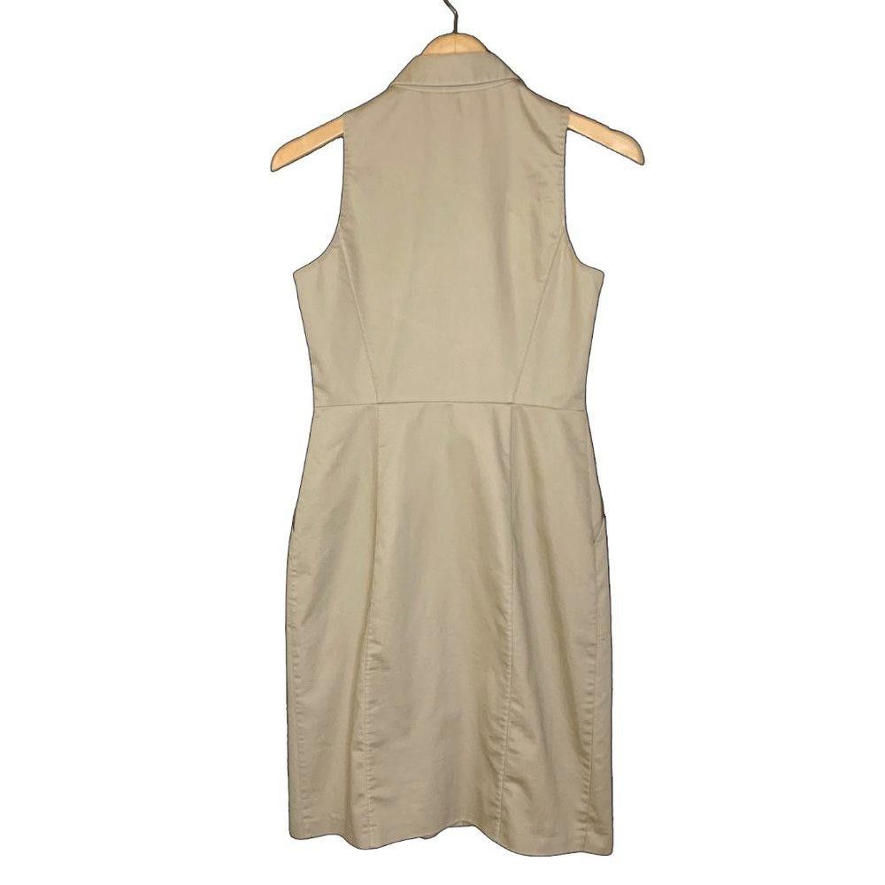 Elie Tahari Tahari Women's Elegant Beige Sleeveless Casual Dress Size M / US 6-8 / IT 42-44 - 2 Thumbnail