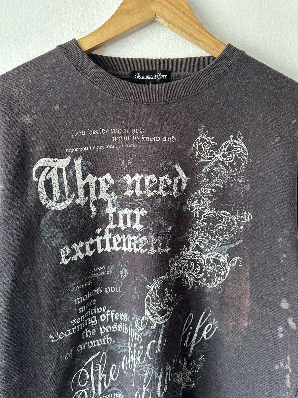 If Six Was Nine Vintage Trashed Beaurmont Carr Affliction Sweatshirt Size US L / EU 52-54 / 3 - 2 Thumbnail
