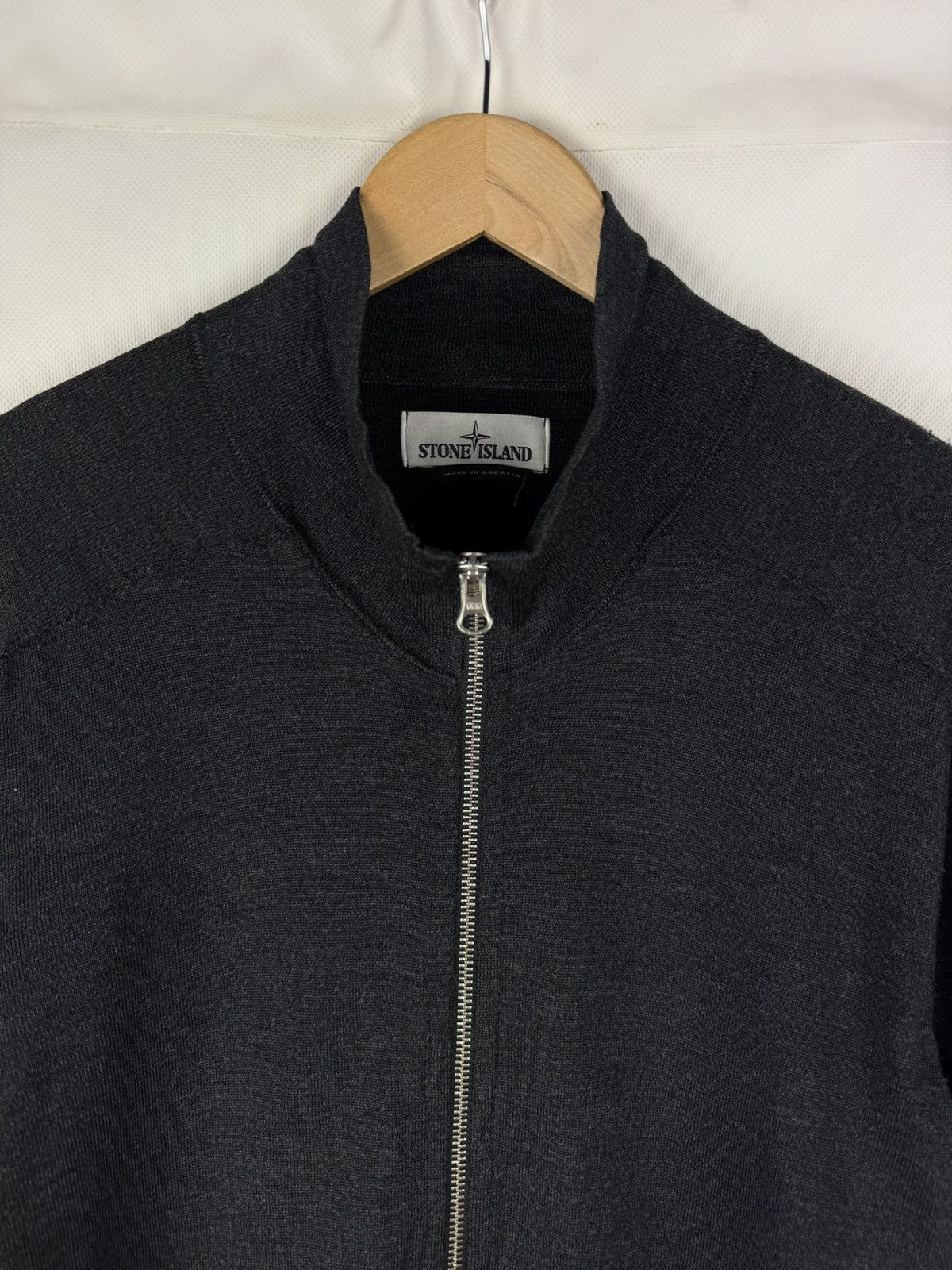 Stone Island Stone Island Men’s Distressed Full Zip Wool Sweater Size US XL / EU 56 / 4 - 6 Thumbnail