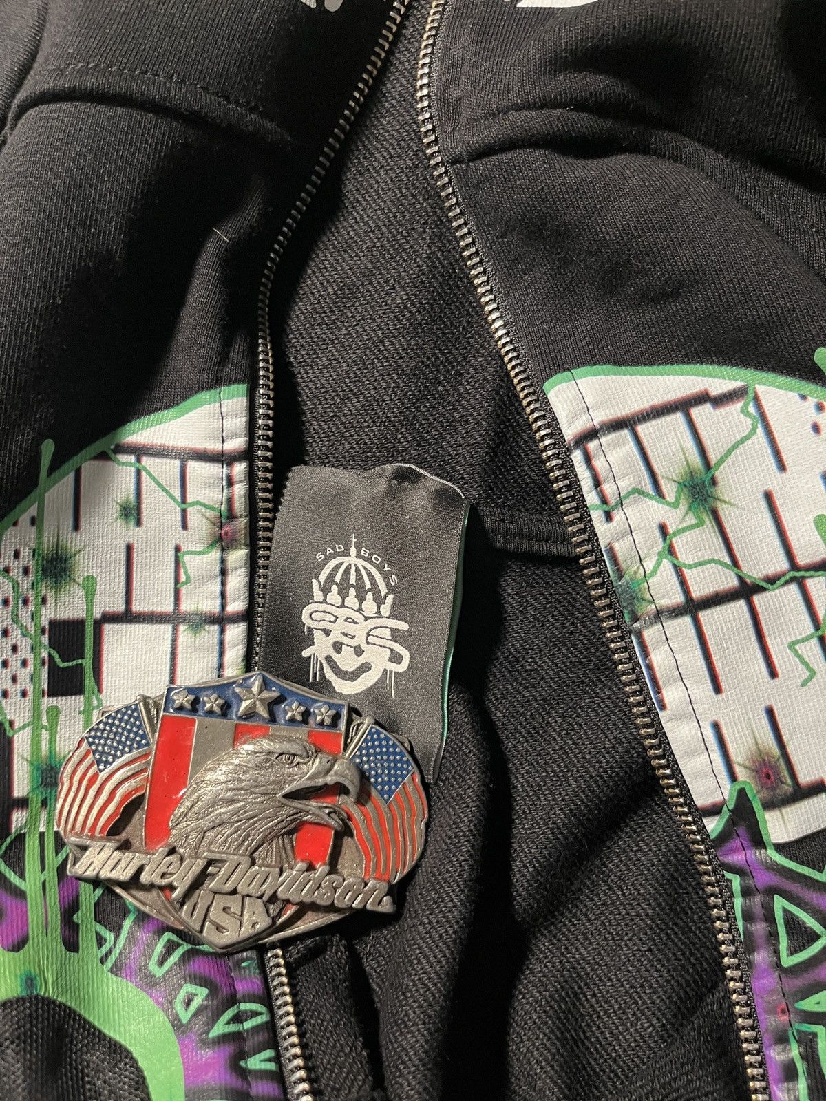 Drain Gang × Sad Boys Rare Yung Lean SBG Hoodie Black 003 Size US XL / EU 56 / 4 - 7 Thumbnail