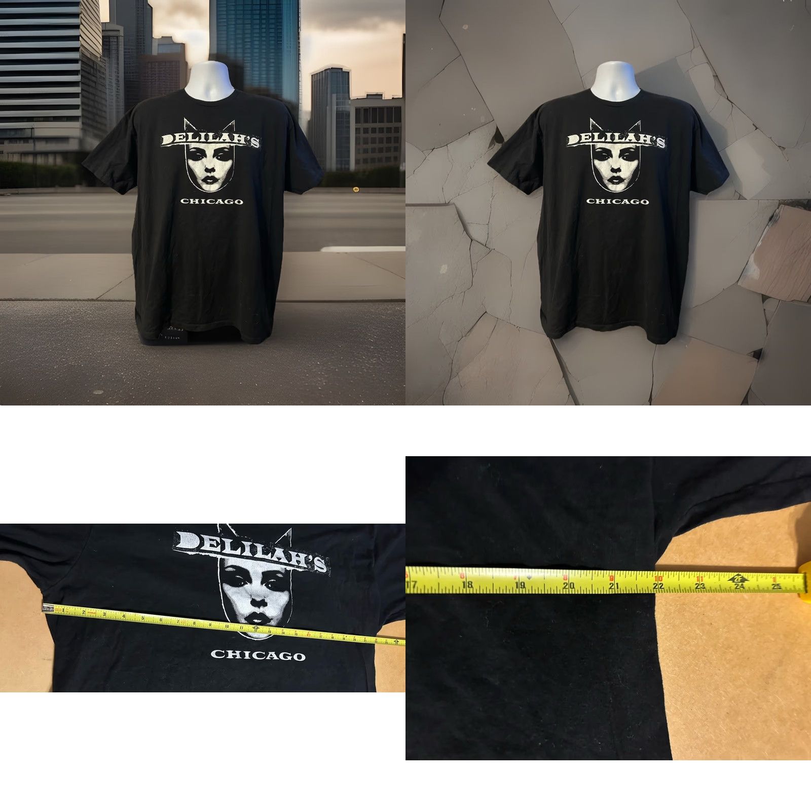 Vintage VTG Delilah’s Chicago Whiskey Punk Metal Bar Shirt XL Fits Large Allstyle Tag Shirt Mens Black Short Sleeve Crew neck Rock Band 2000s Size US L / EU 52-54 / 3 - 8 Thumbnail