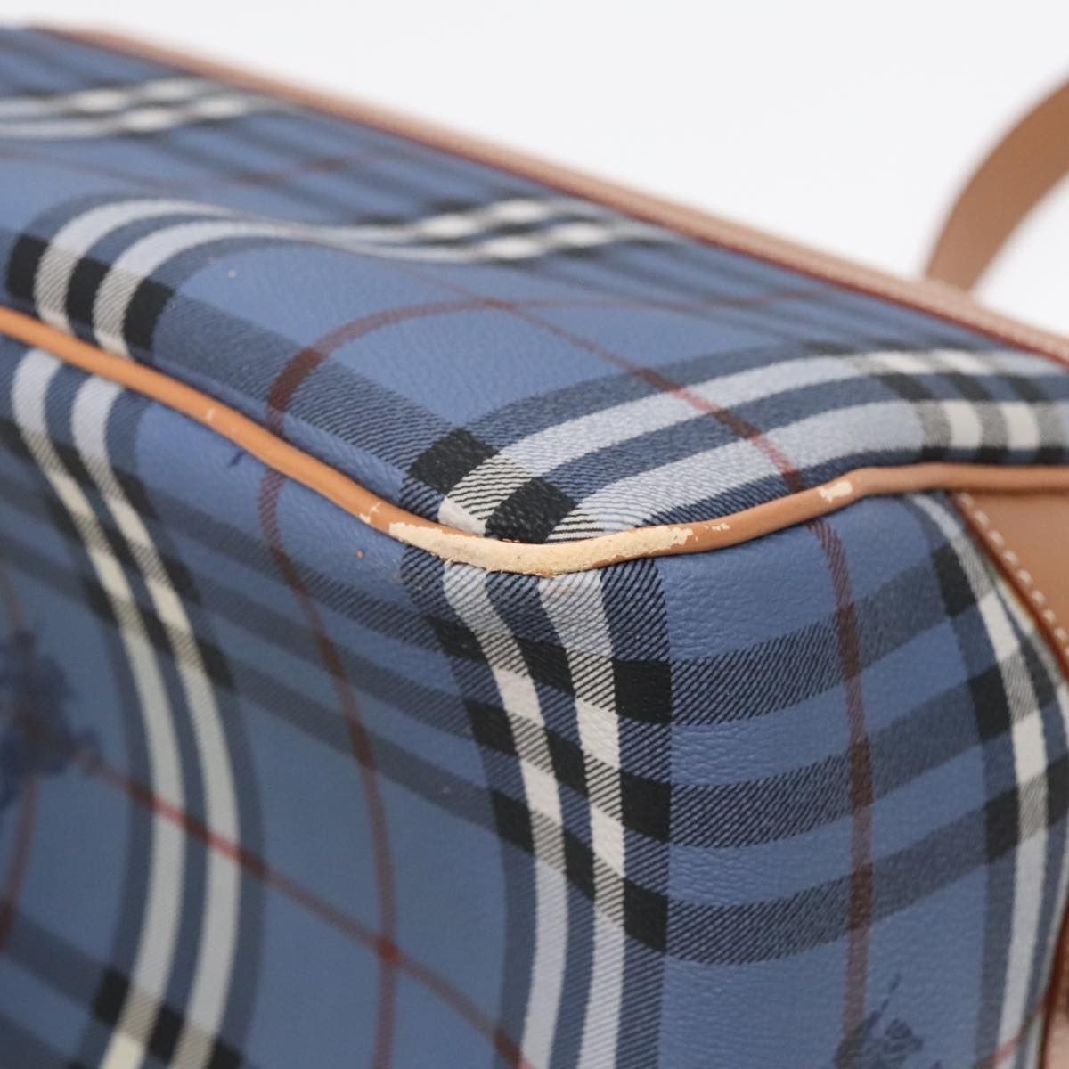 Burberry Burberry Nova Check Shoulder Bag Pvc Leather Blue Gold Size ONE SIZE - 13 Thumbnail