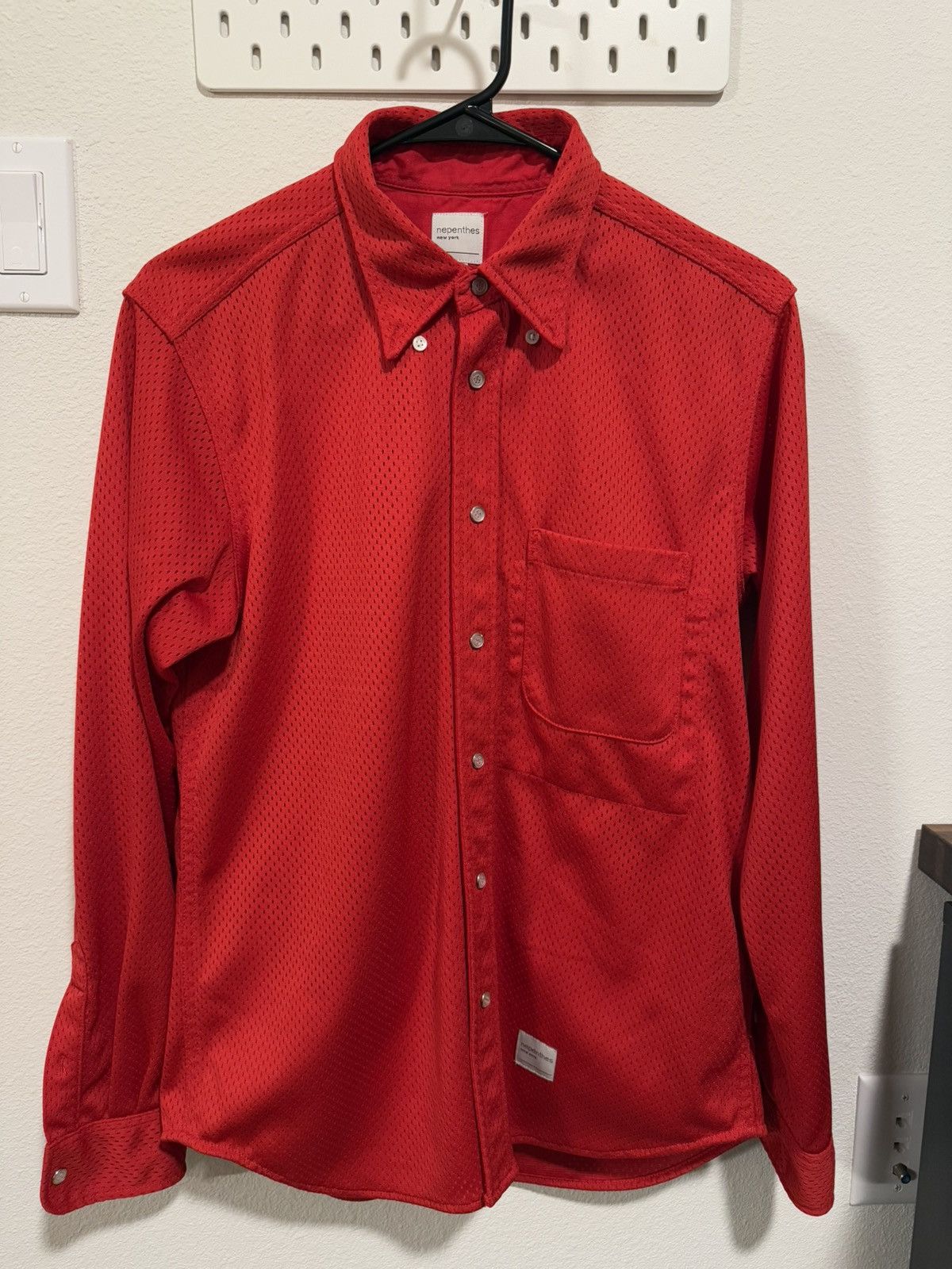 Nepenthes RARE Archive Perforated Button Up Shirt Size US M / EU 48-50 / 2 - 1 Thumbnail