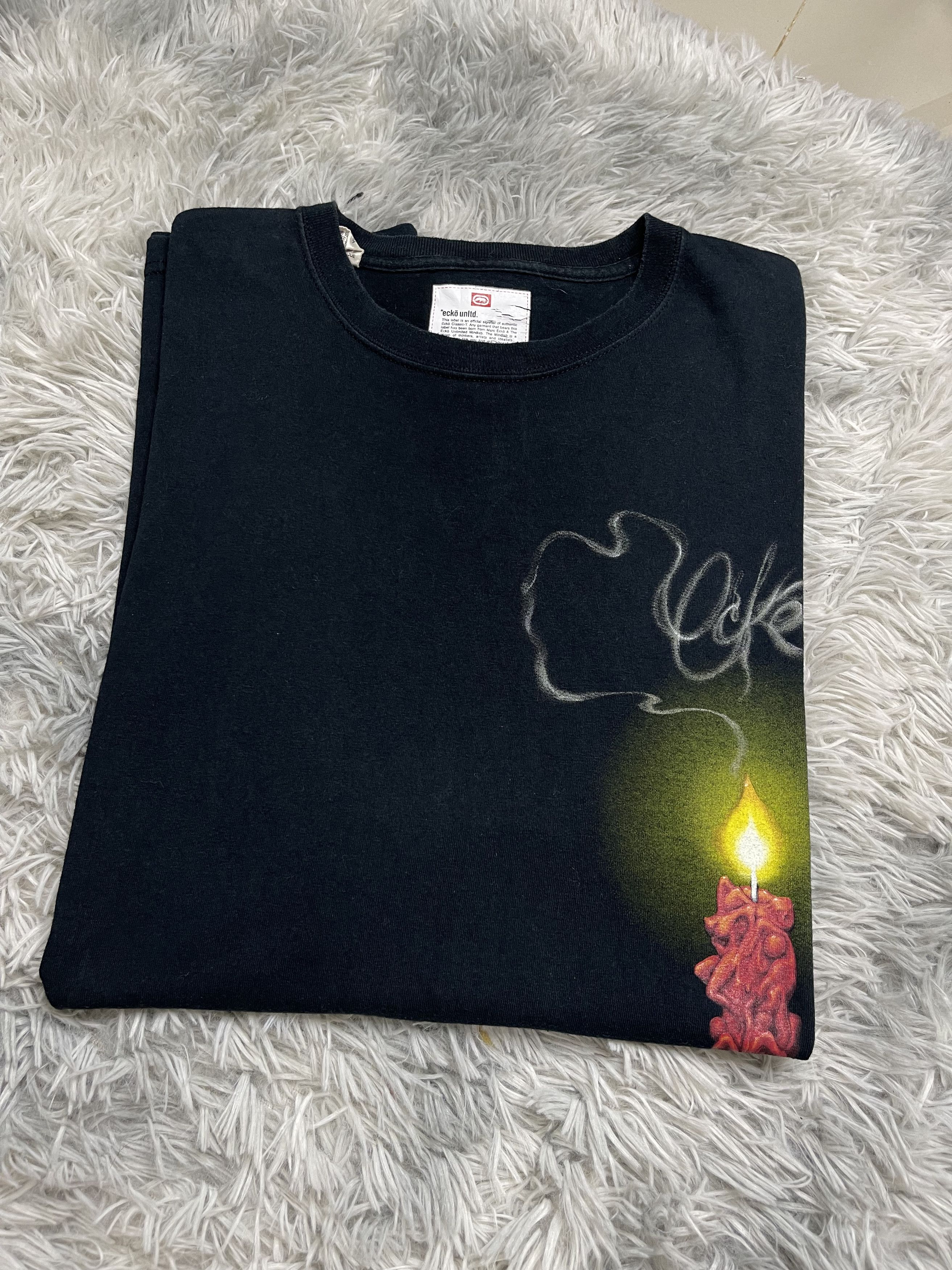 Ecko Unltd. Rare Ecko Art Candle Y2K T Shirt Size US XXL / EU 58 / 5 - 1 Thumbnail