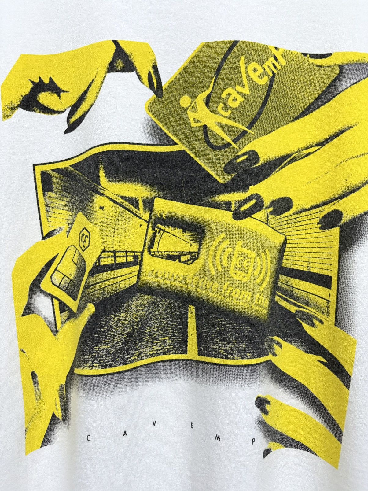 Cav Empt 2000's Cav Empt - Travelling SIM Cards Tunnel L/S T-Shirt Size US XL / EU 56 / 4 - 5 Thumbnail
