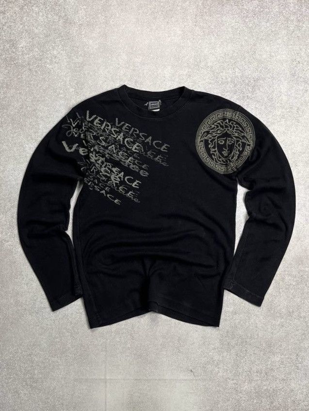 Versace × Vintage Vintage Versace Medusa Boxy Longsleeve Y2K M Size US M / EU 48-50 / 2 - 1 Thumbnail