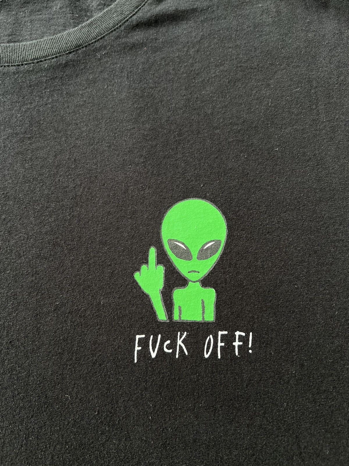 Vintage Fuck Off Alien FSBN Black T-shirt Size US L / EU 52-54 / 3 - 4 Thumbnail