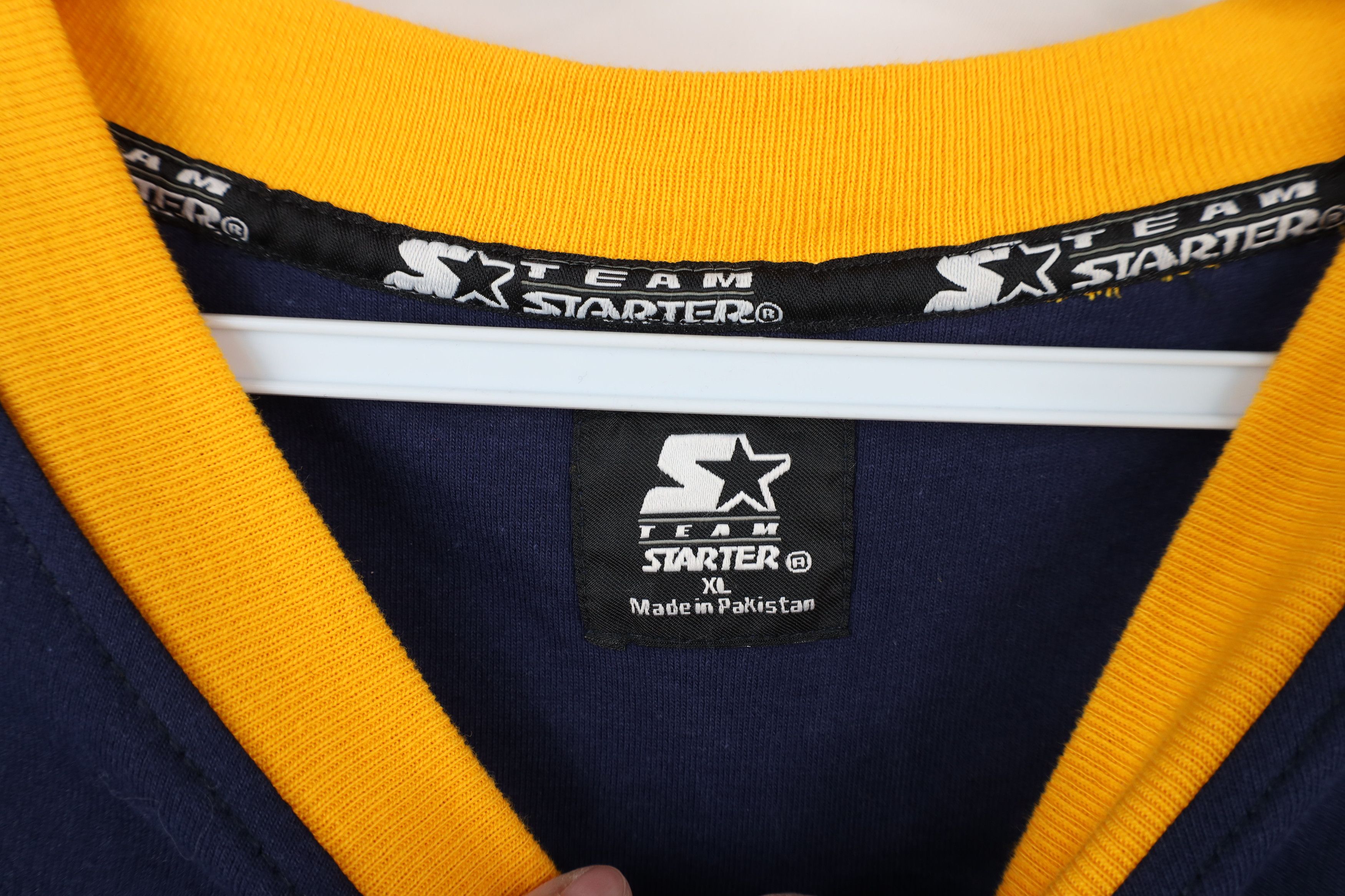 Starter × Vintage Vintage 90s Starter University of Michigan T-Shirt Blue Size US XL / EU 56 / 4 - 7 Thumbnail