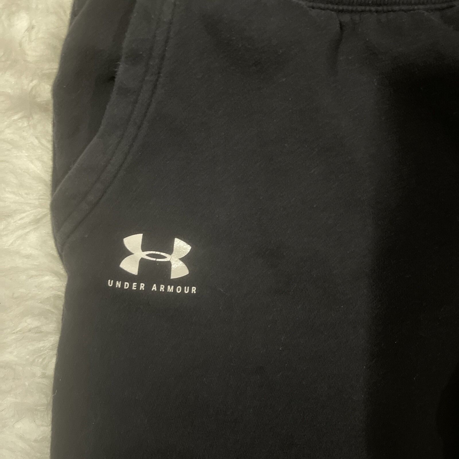 Under Armour UNDER ARMOUR joggers Womens large black with pockets Size 30" / US 8 / IT 44 - 3 Thumbnail