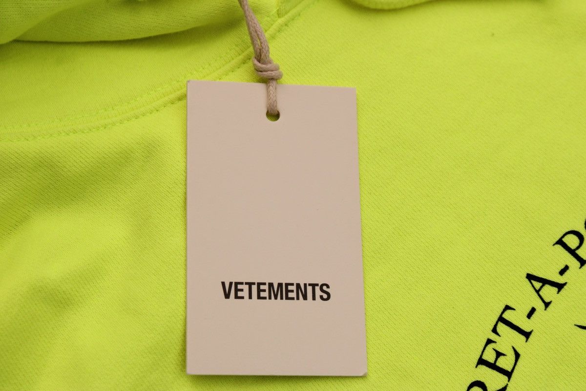 Vetements M Vetements CITY METAL yellow LOGO oversized hoodie Size US M / EU 48-50 / 2 - 8 Thumbnail
