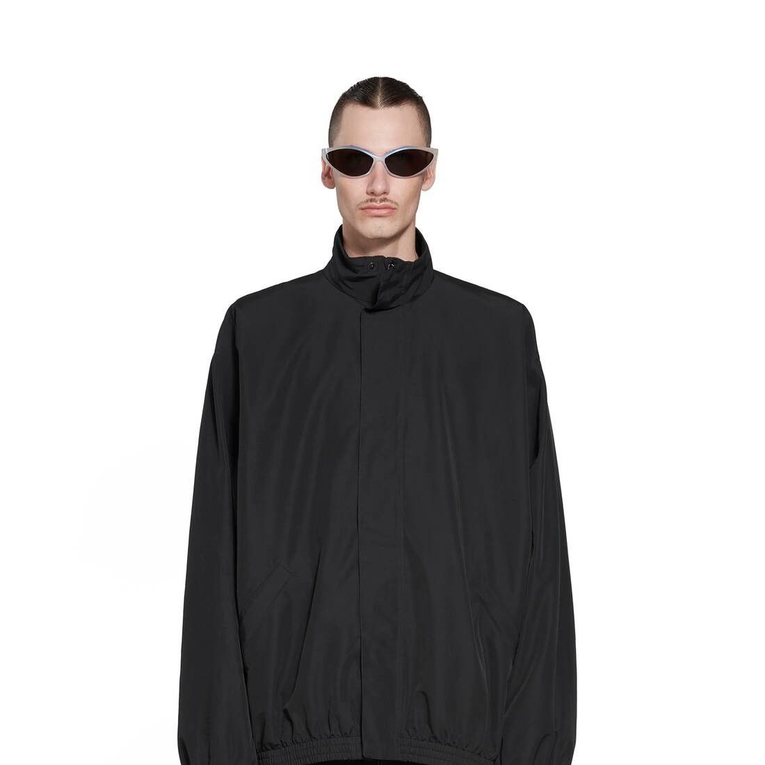 Balenciaga o1la1rc1a0325 Minimal Tracksuit Jacket in Black Size US M / EU 48-50 / 2 - 6 Thumbnail