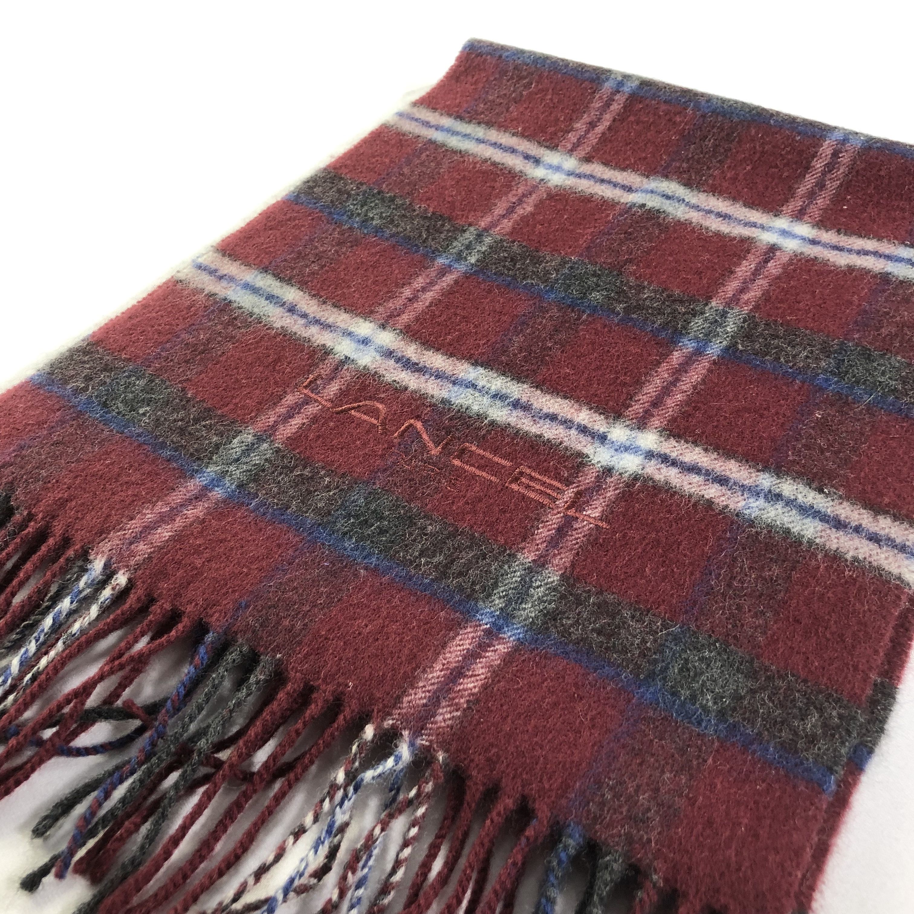 Lancel Lancel Tartan Wool Scarf Muffler V1575 Size ONE SIZE - 3 Thumbnail