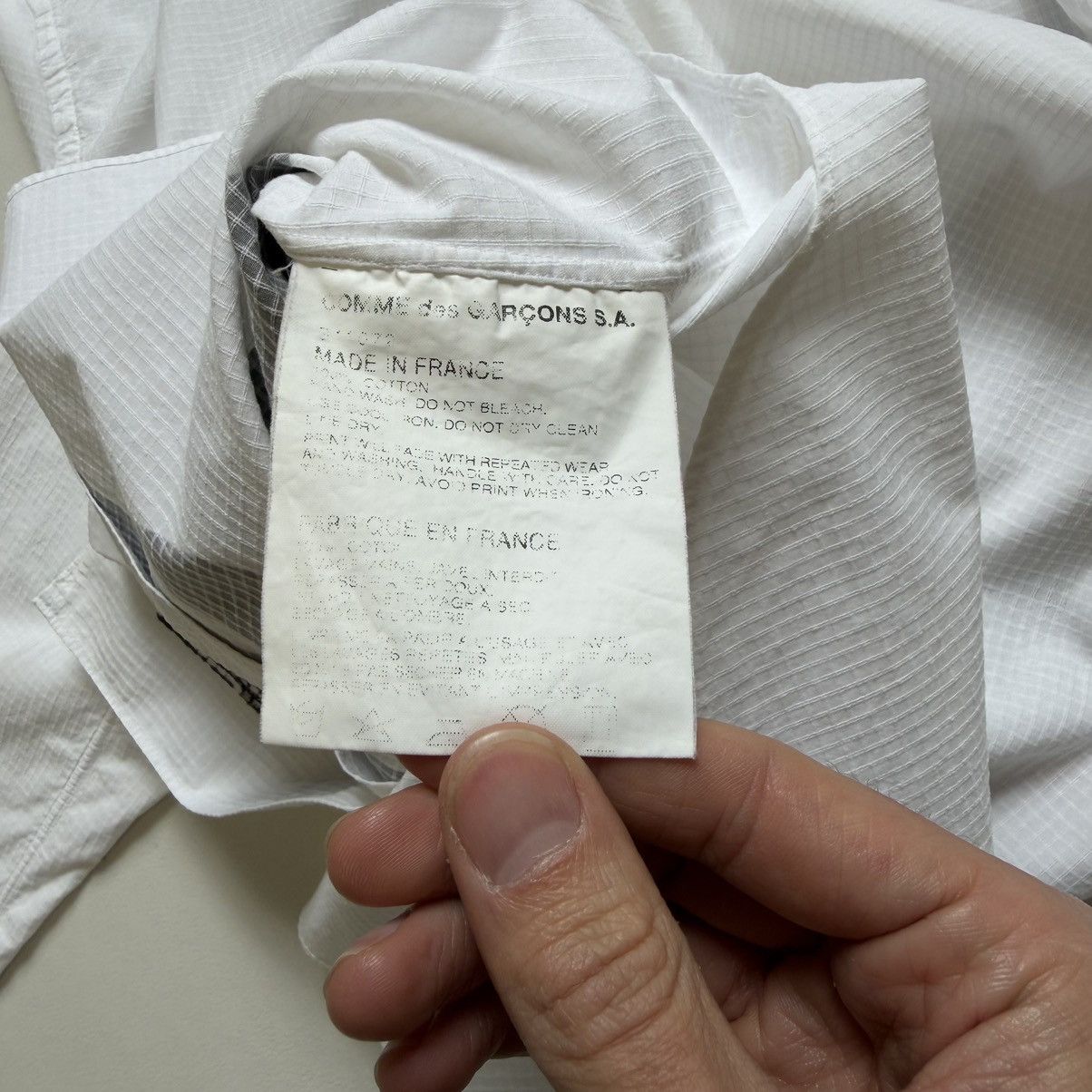 Comme des Garcons ‘Mod Target Print’ White Cotton Shirt Size US M / EU 48-50 / 2 - 12 Thumbnail