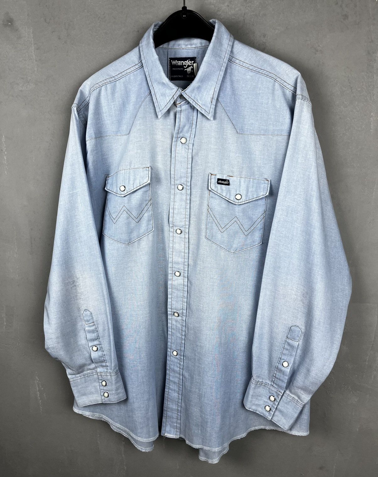 Vintage × Wrangler Wrangler shirt USA vintage Size US L / EU 52-54 / 3 - 1 Thumbnail
